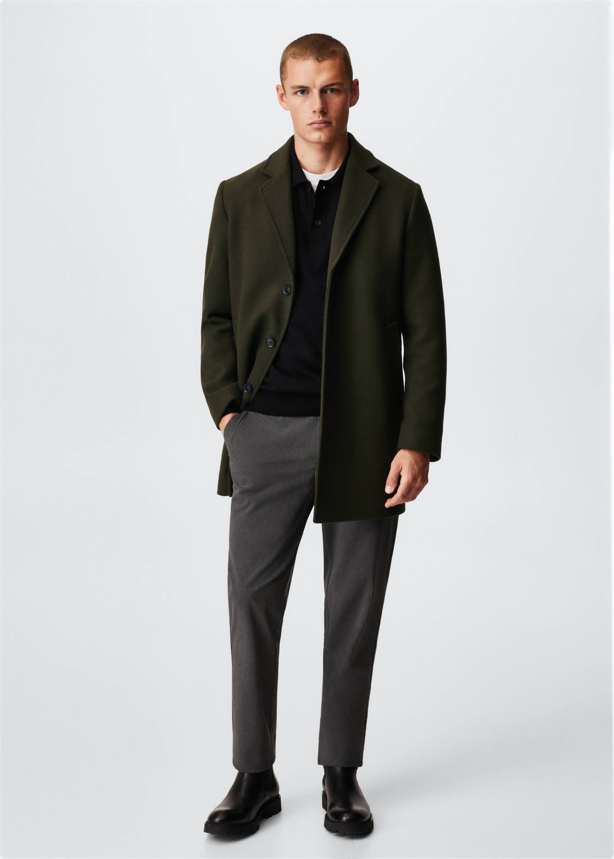 Mantel aus recycelter Wolle - Allgemeine Ansicht