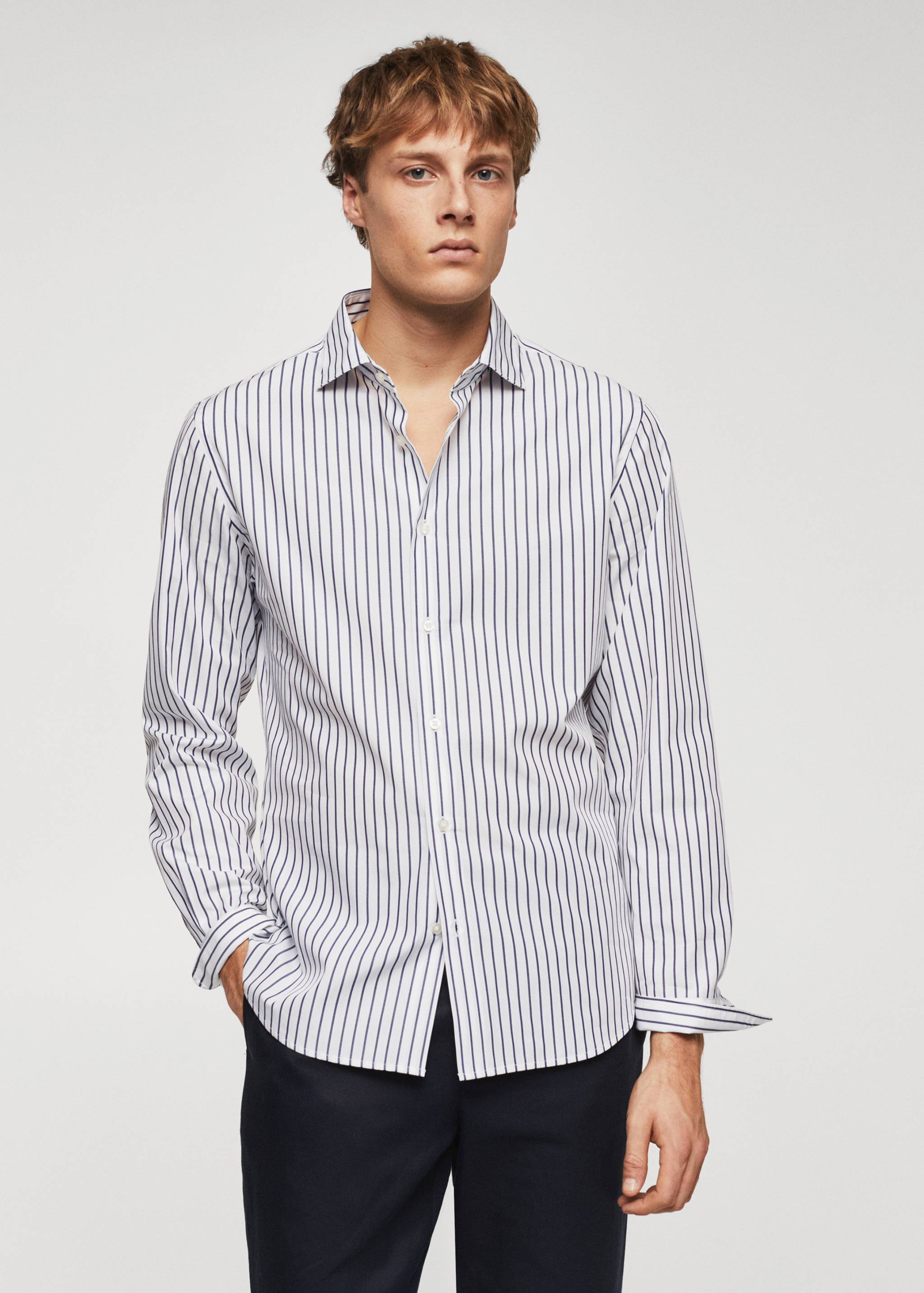 Striped slim-fit shirt - Medium plane