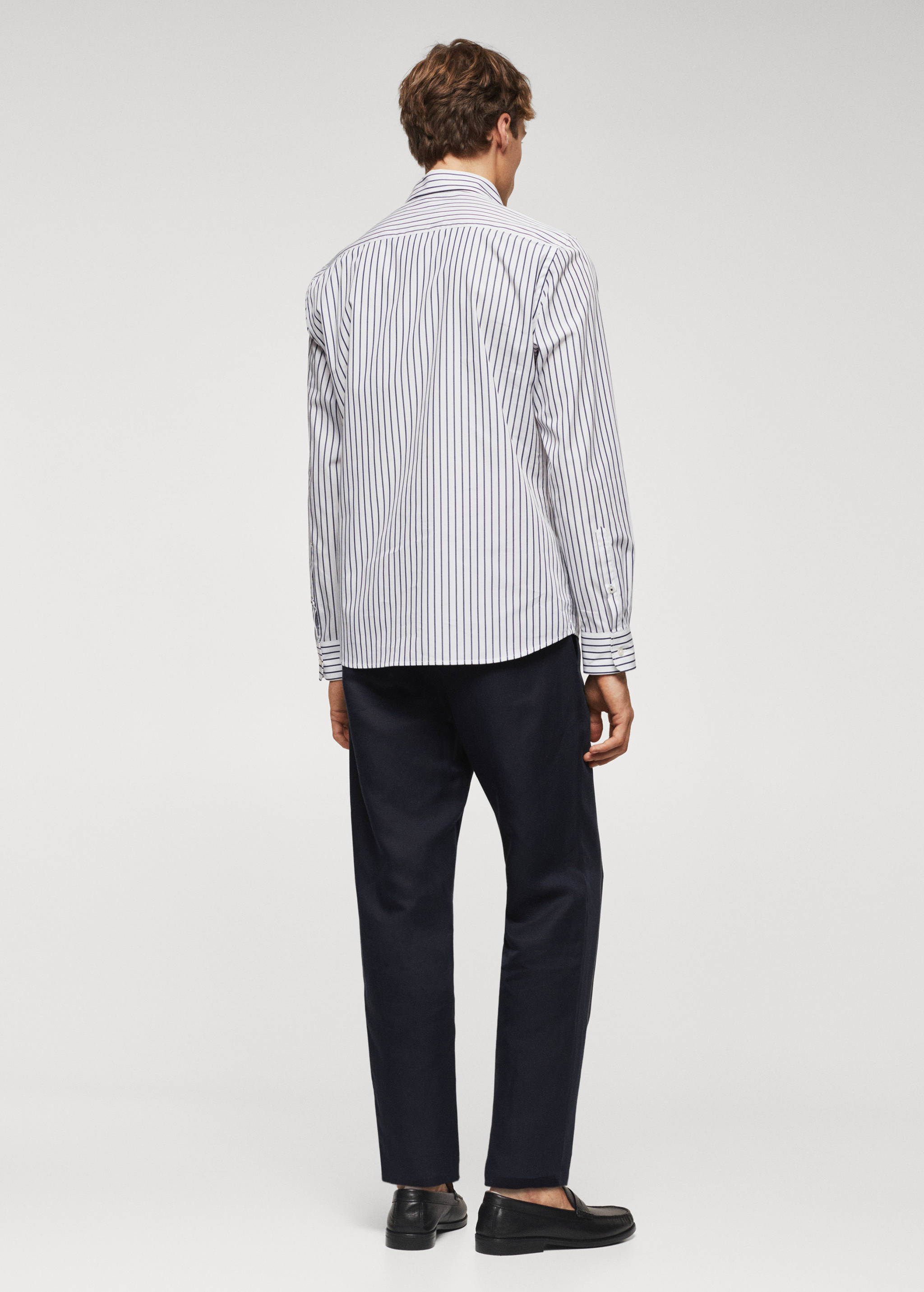 Striped slim-fit shirt - Reverse of the article