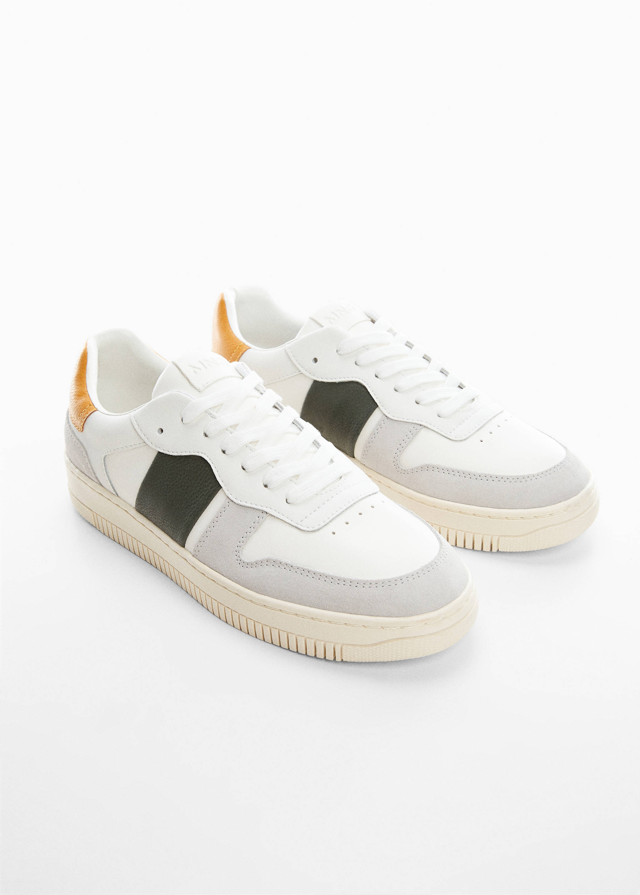 Combined leather sneakers - Medium plane