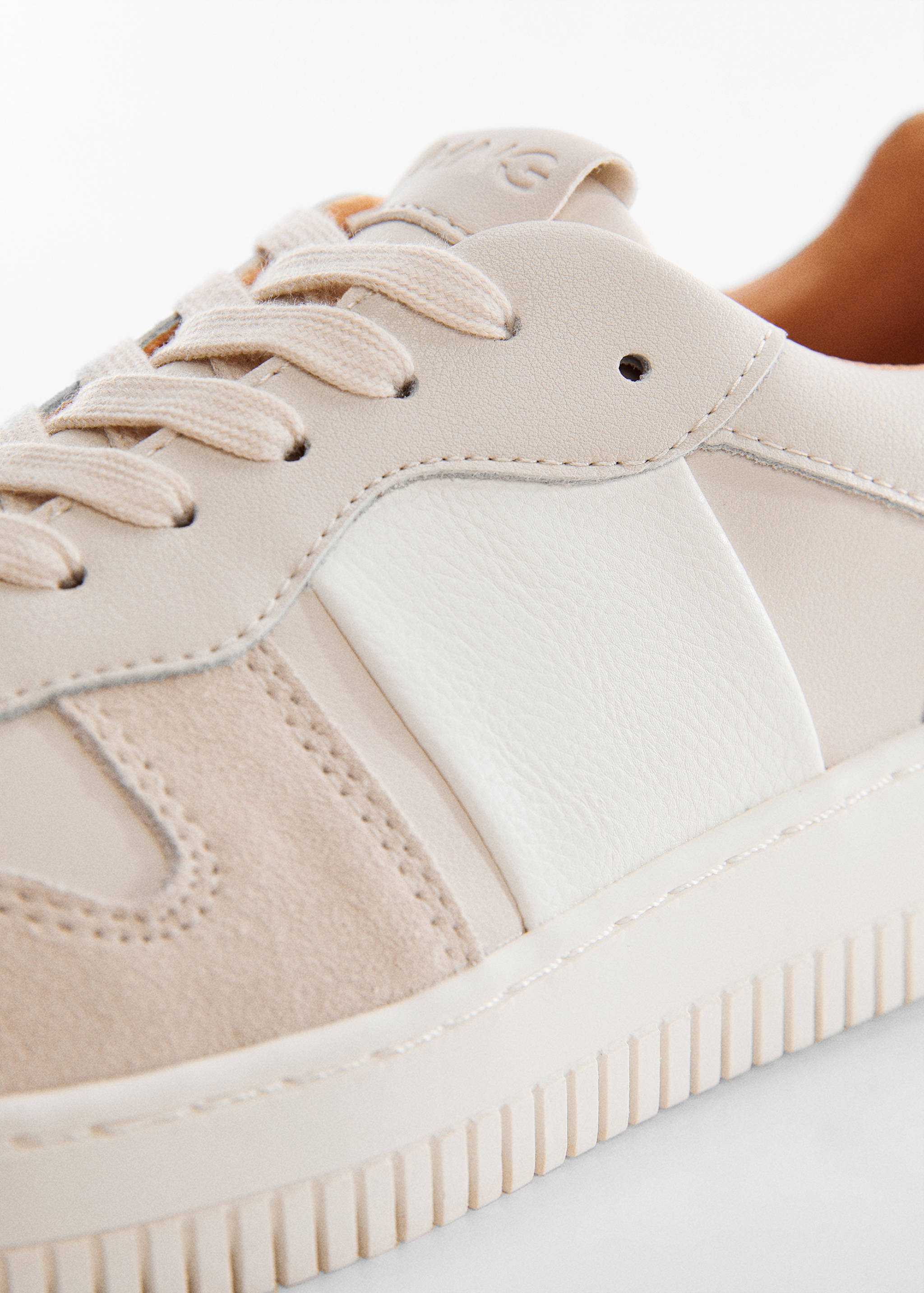Combined leather sneakers - Details of the article 1