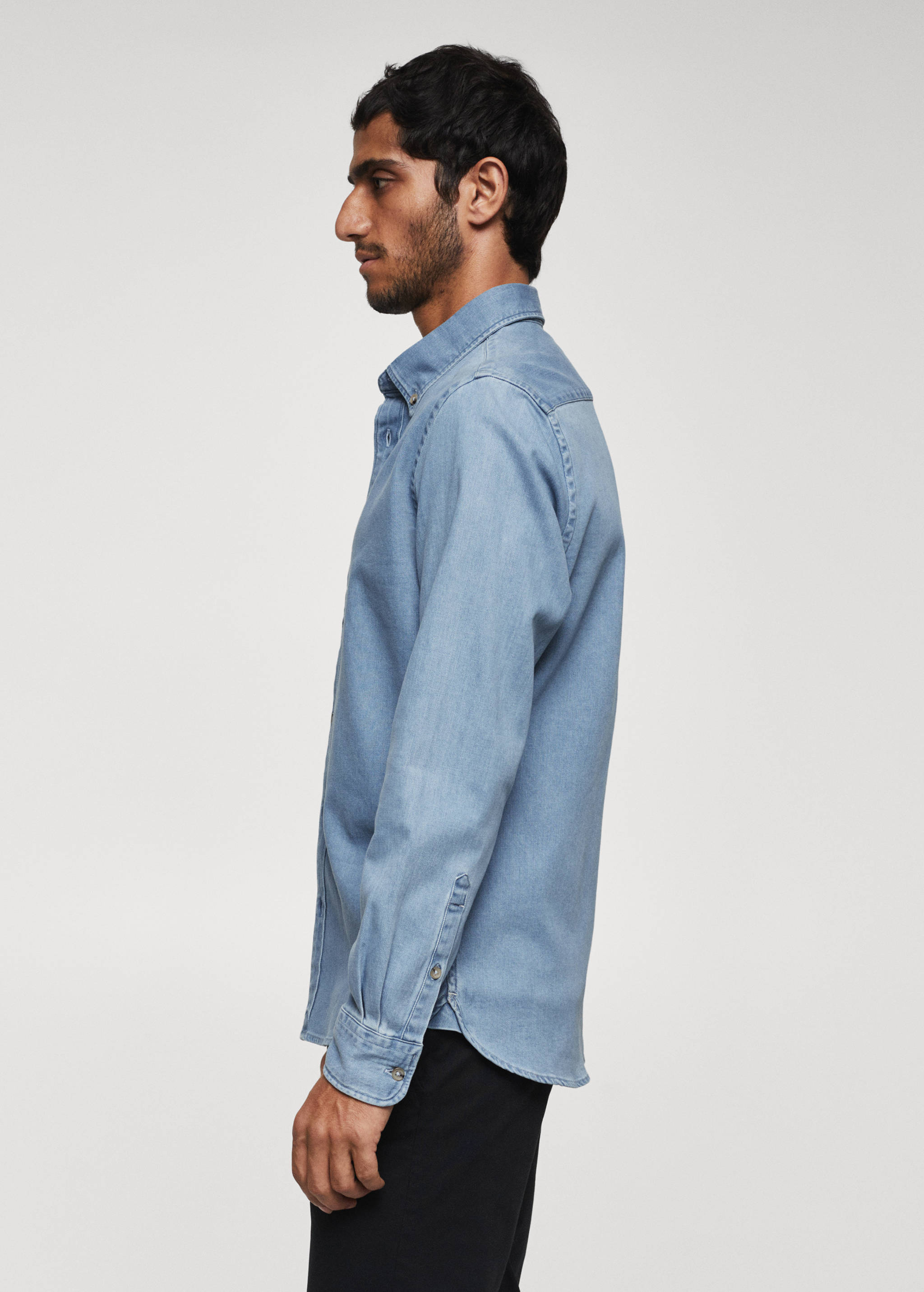 Slim-fit denim shirt - Details of the article 6