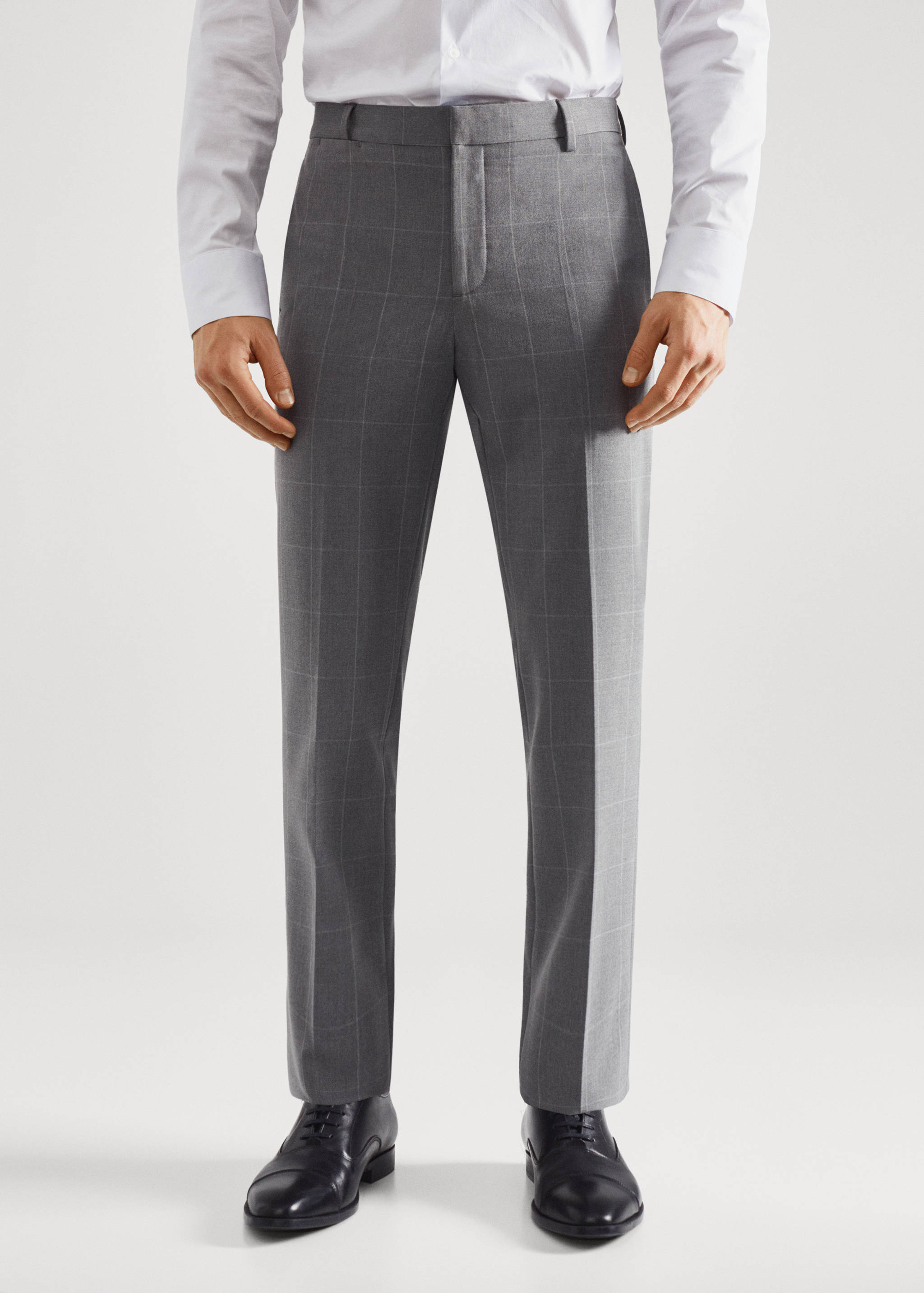 Super slim fit suit trousers - Medium plane