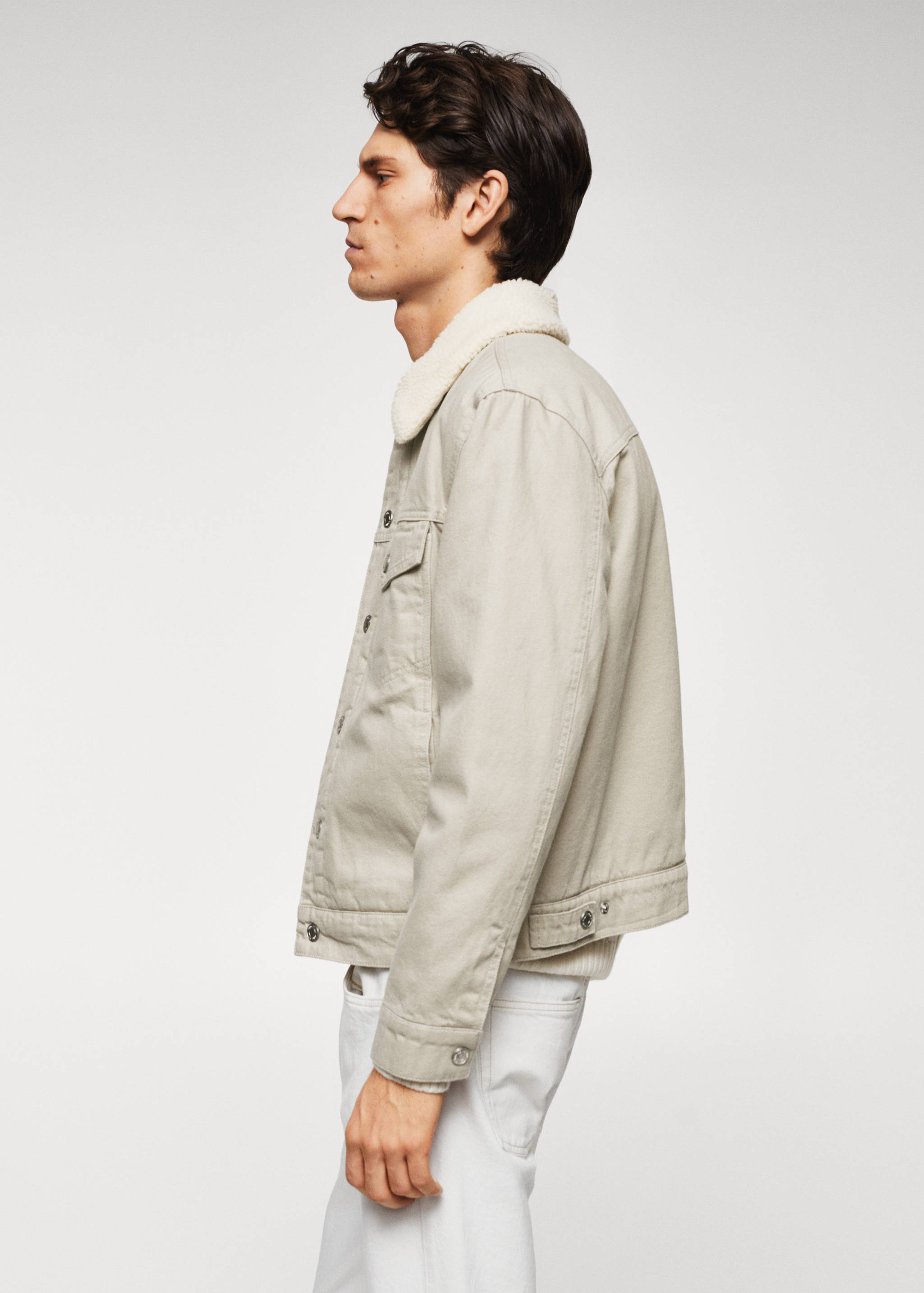 Jeansjacke mit Kunstshearling - Detail des Artikels 6