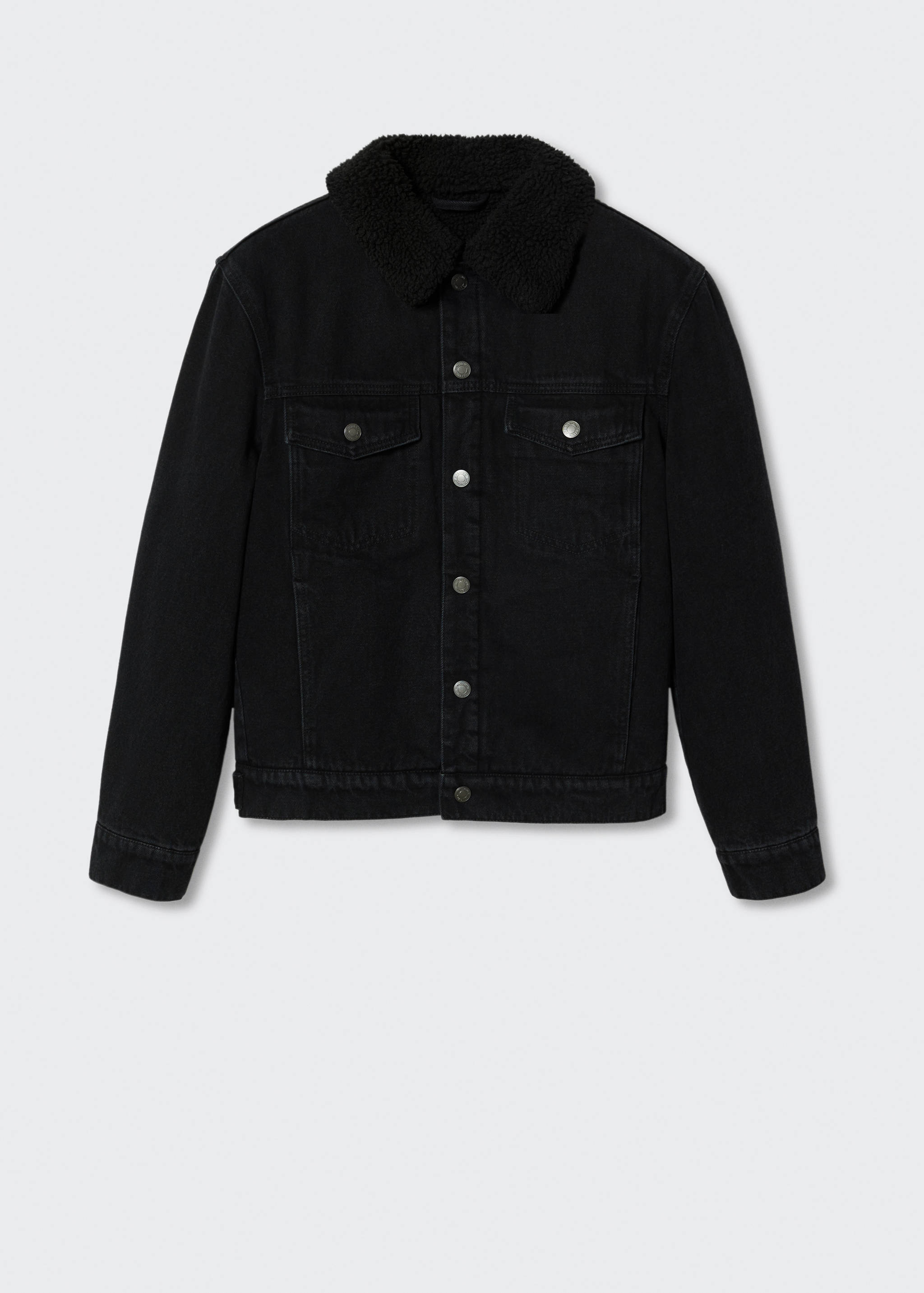 Jeansjacke mit Kunstshearling - Artikel ohne Model