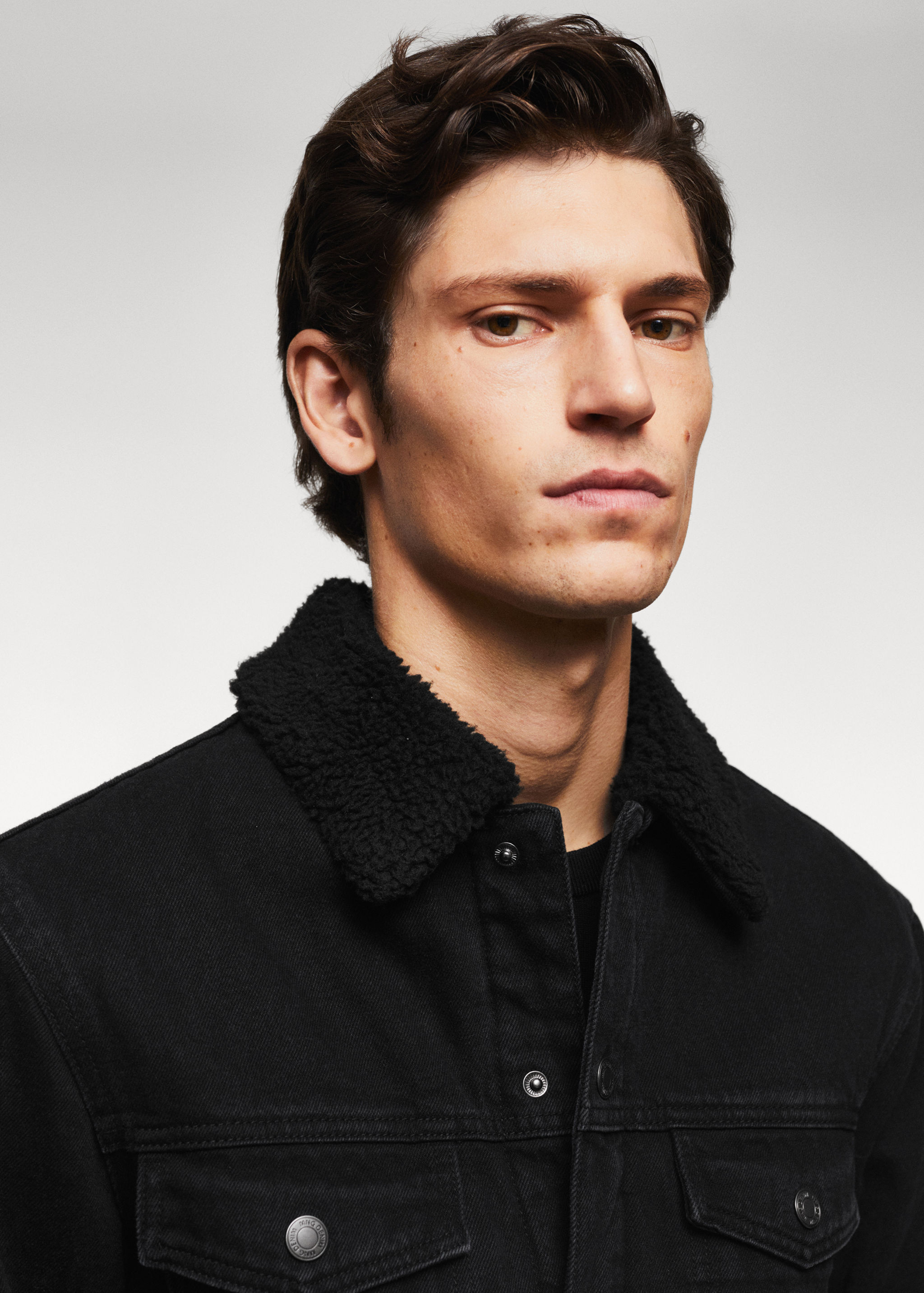 Shearling denim jacket - Details of the article 1