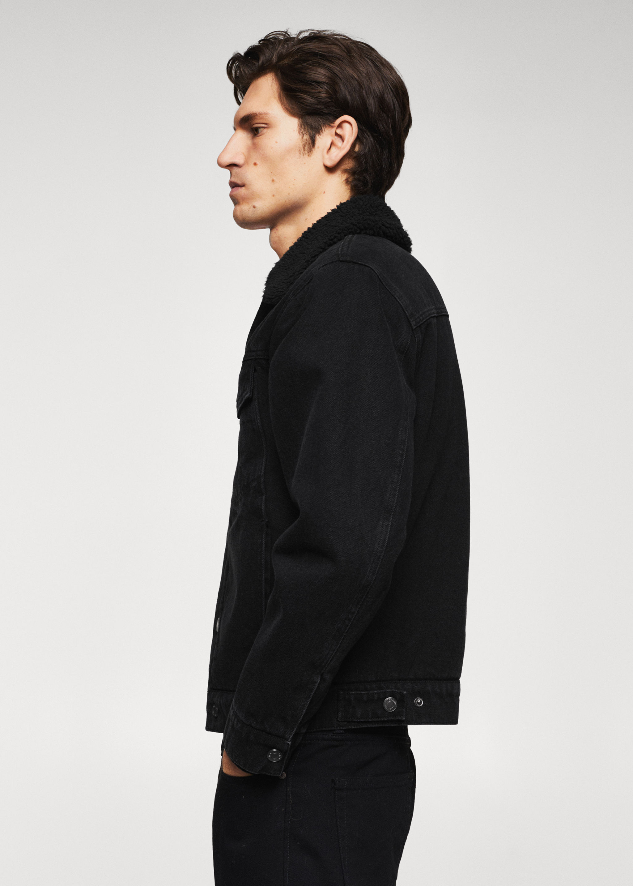 Shearling denim jacket - Details of the article 6