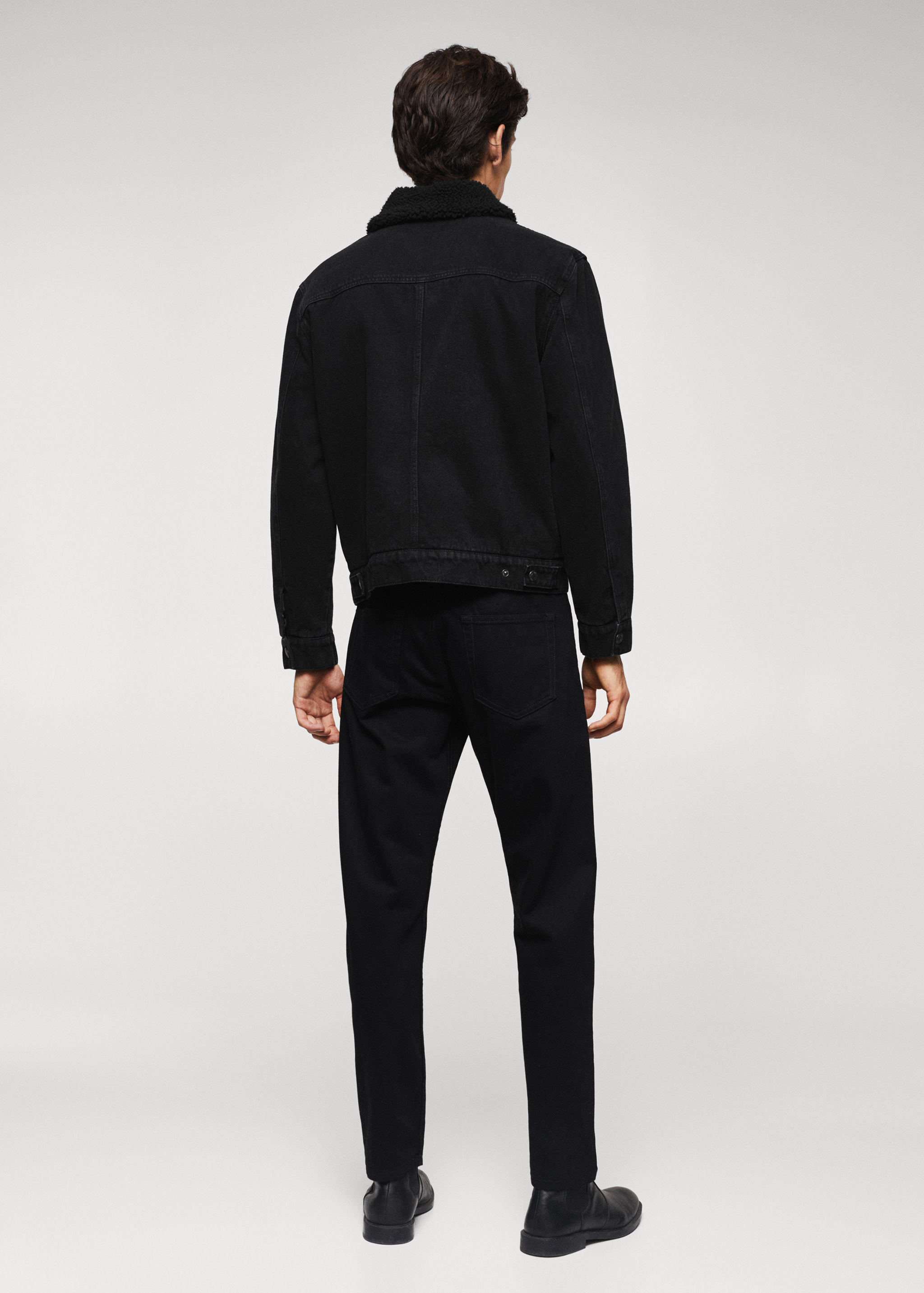 Shearling denim jacket - Reverse of the article