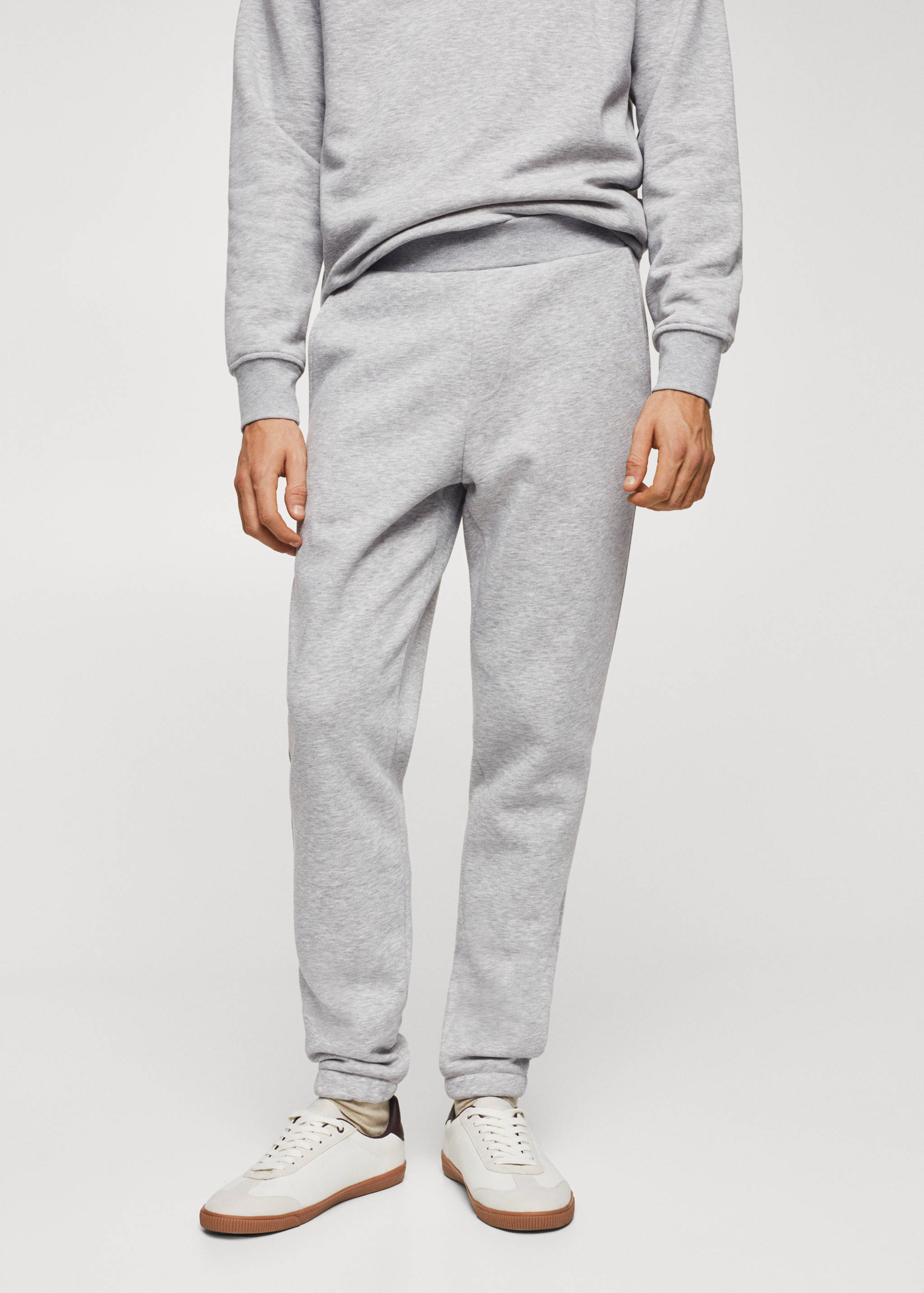 Sustainable cotton jogger trousers - Medium plane