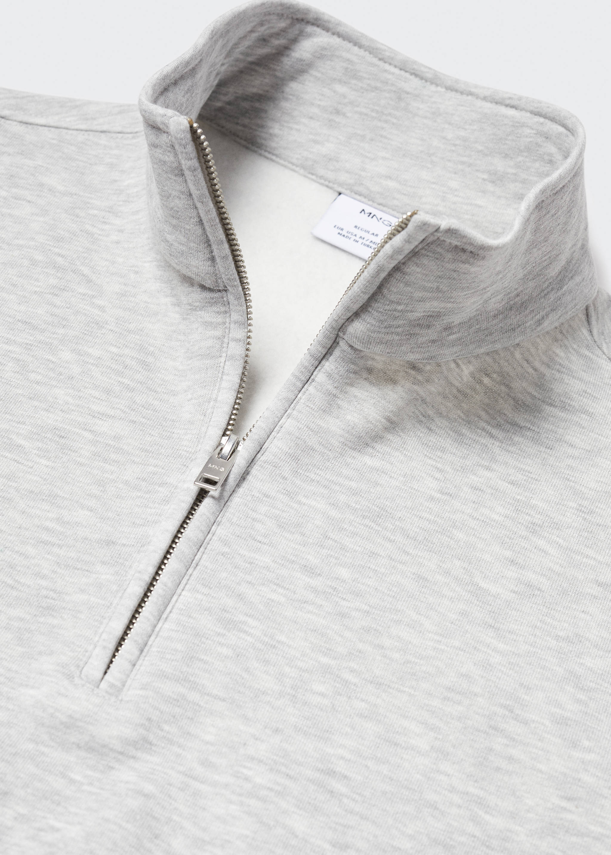 Cotton sweatshirt with zip neck - Details of the article 8