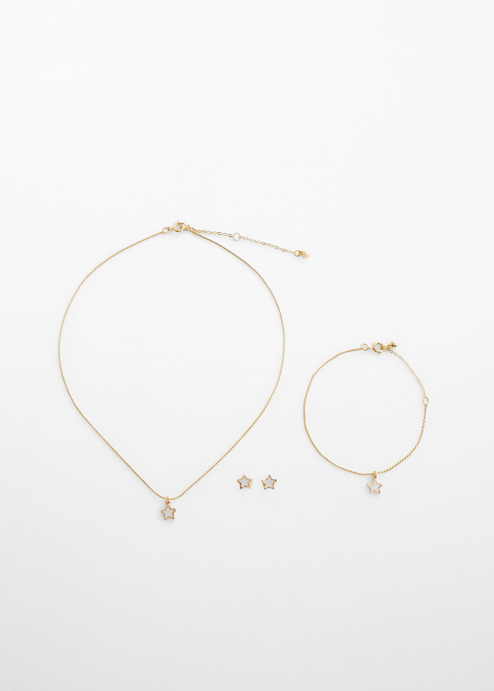 Set of necklace, bracelet and earrings - Article without model