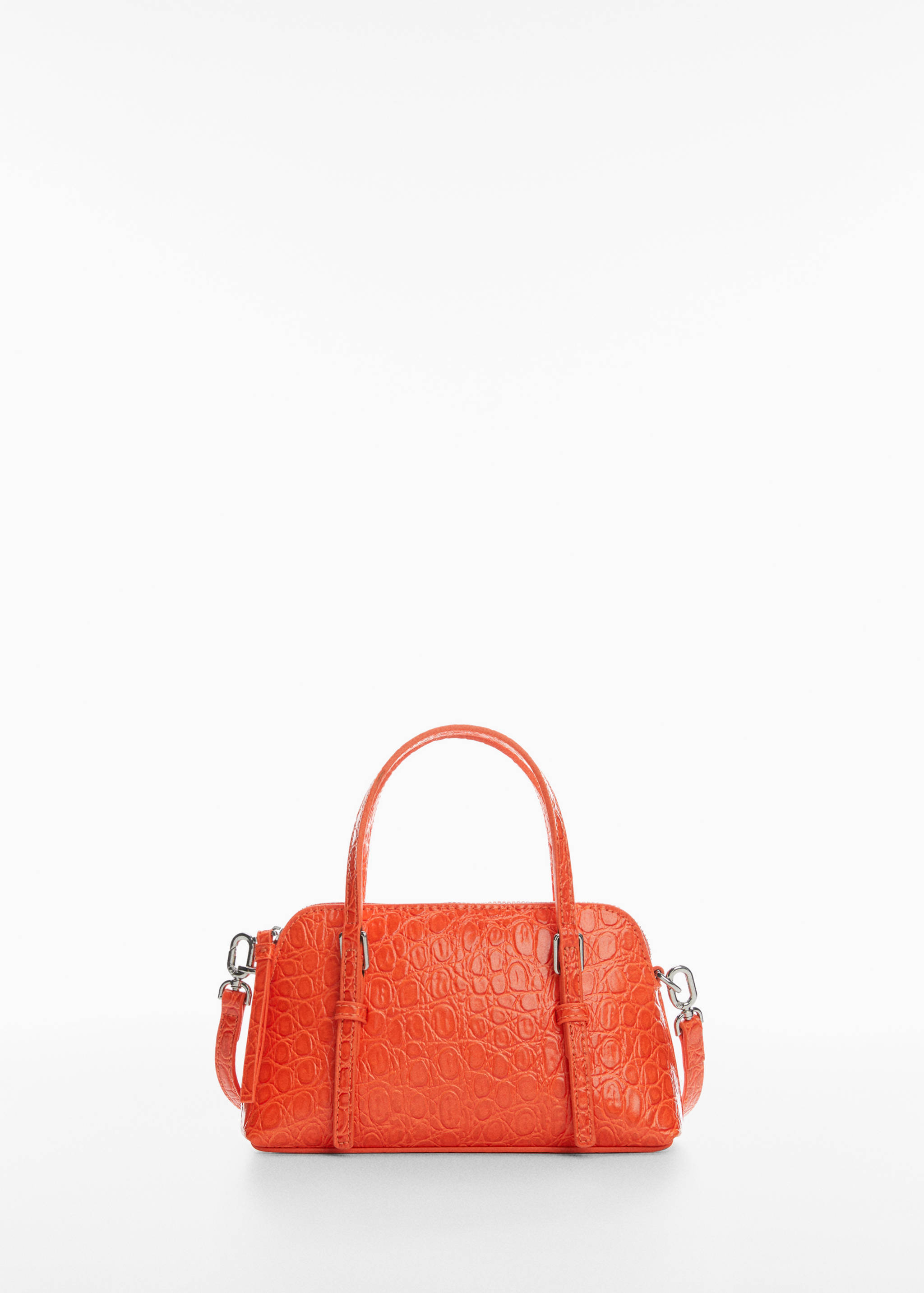Crocodile-effect double handle bag - Article without model