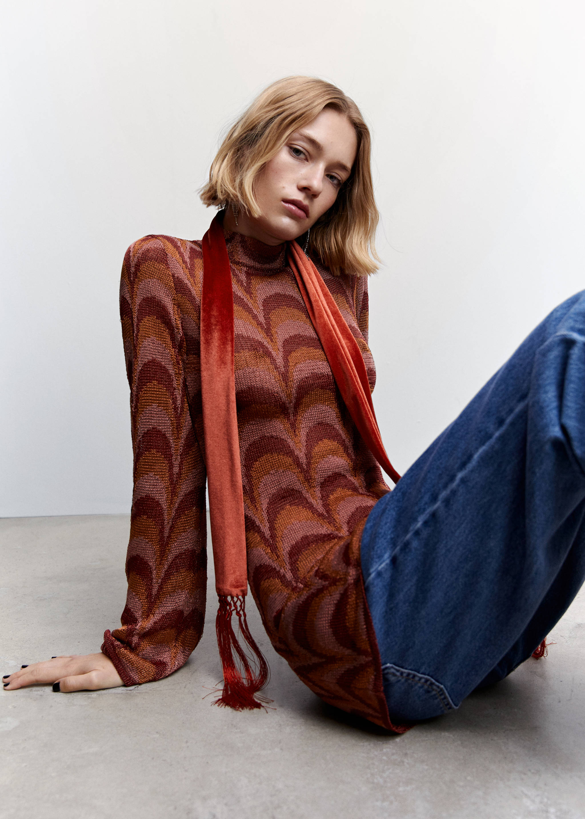 Lurex knitted dress - Details of the article 2