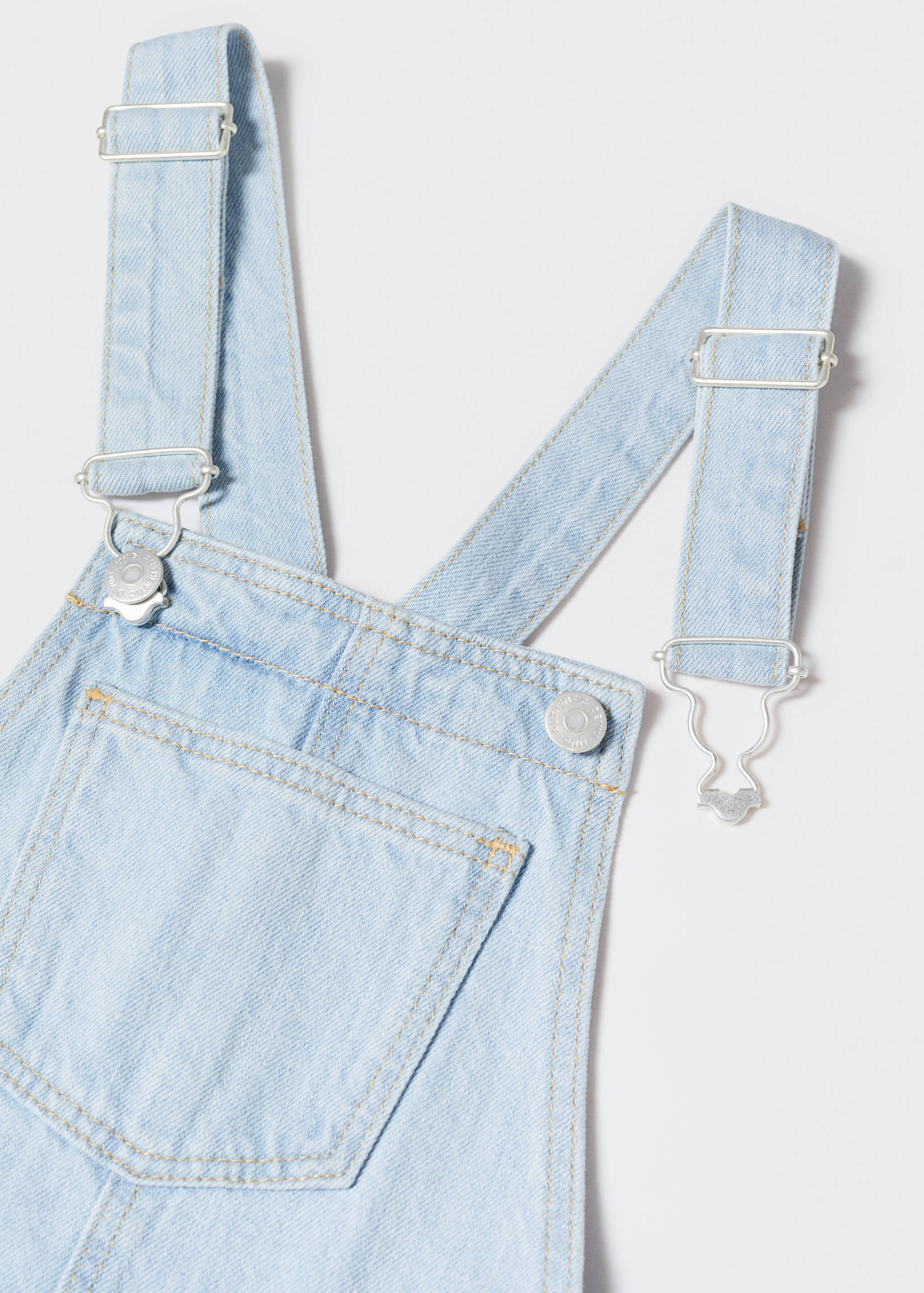 Lined denim dungarees - Details of the article 8
