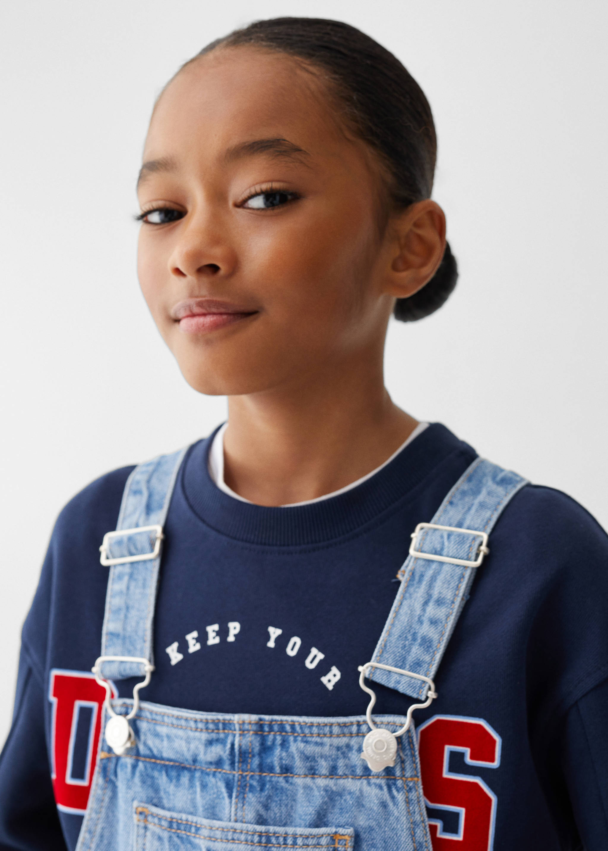 Lined denim dungarees - Details of the article 1