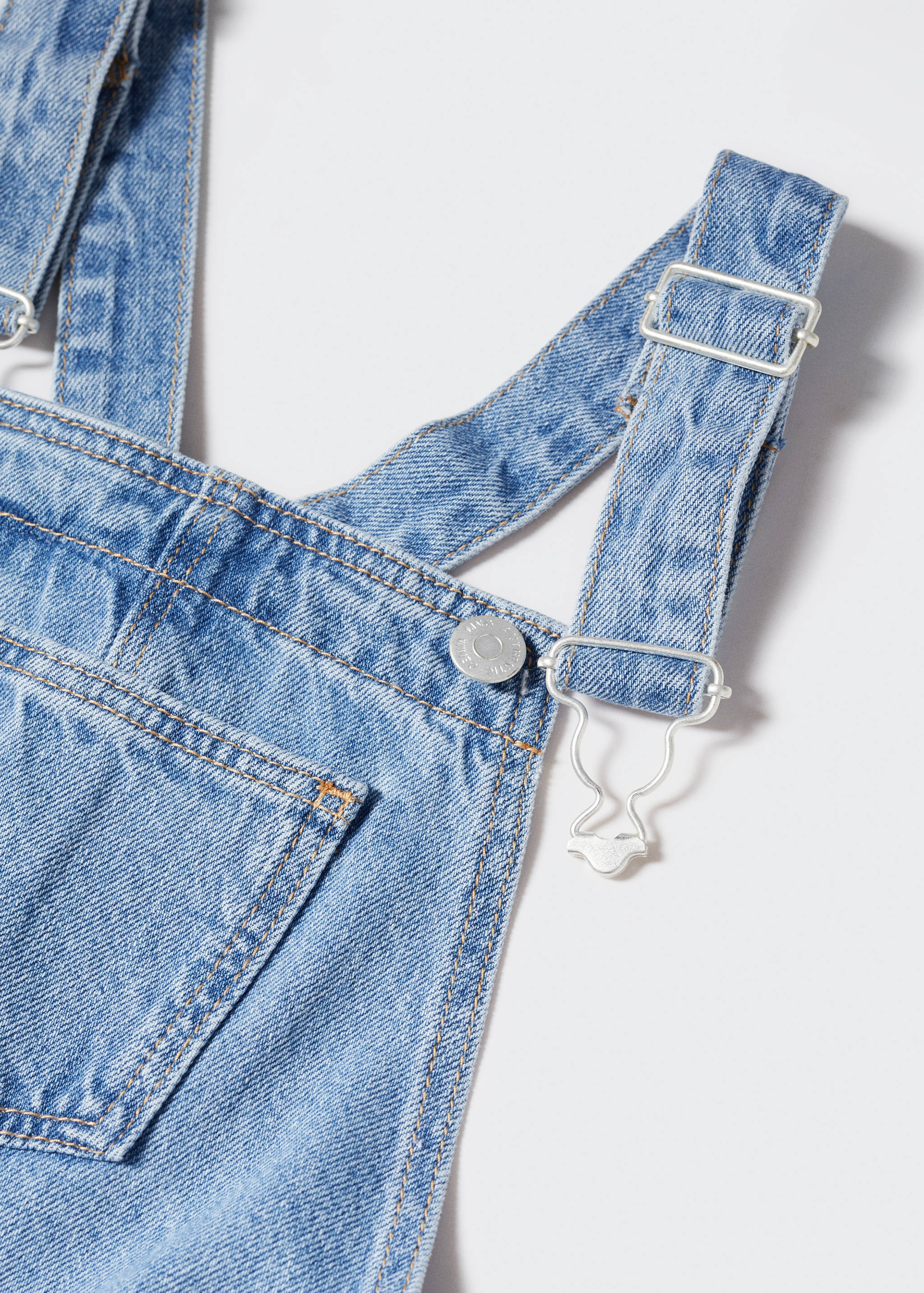 Lined denim dungarees - Details of the article 8