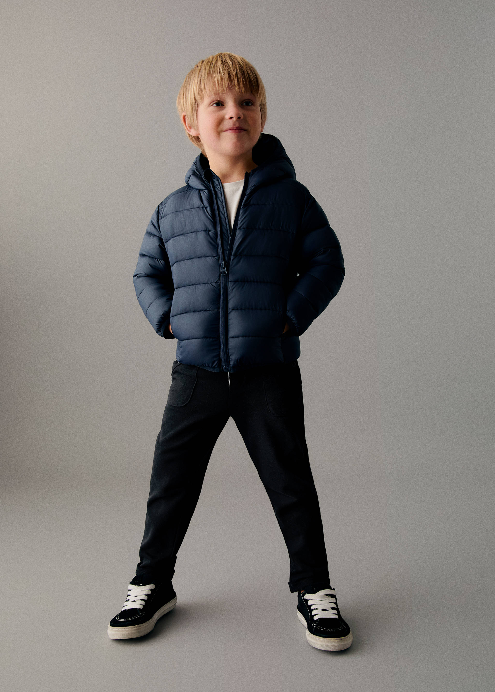 Anorac embuatat cremallera - Pla general