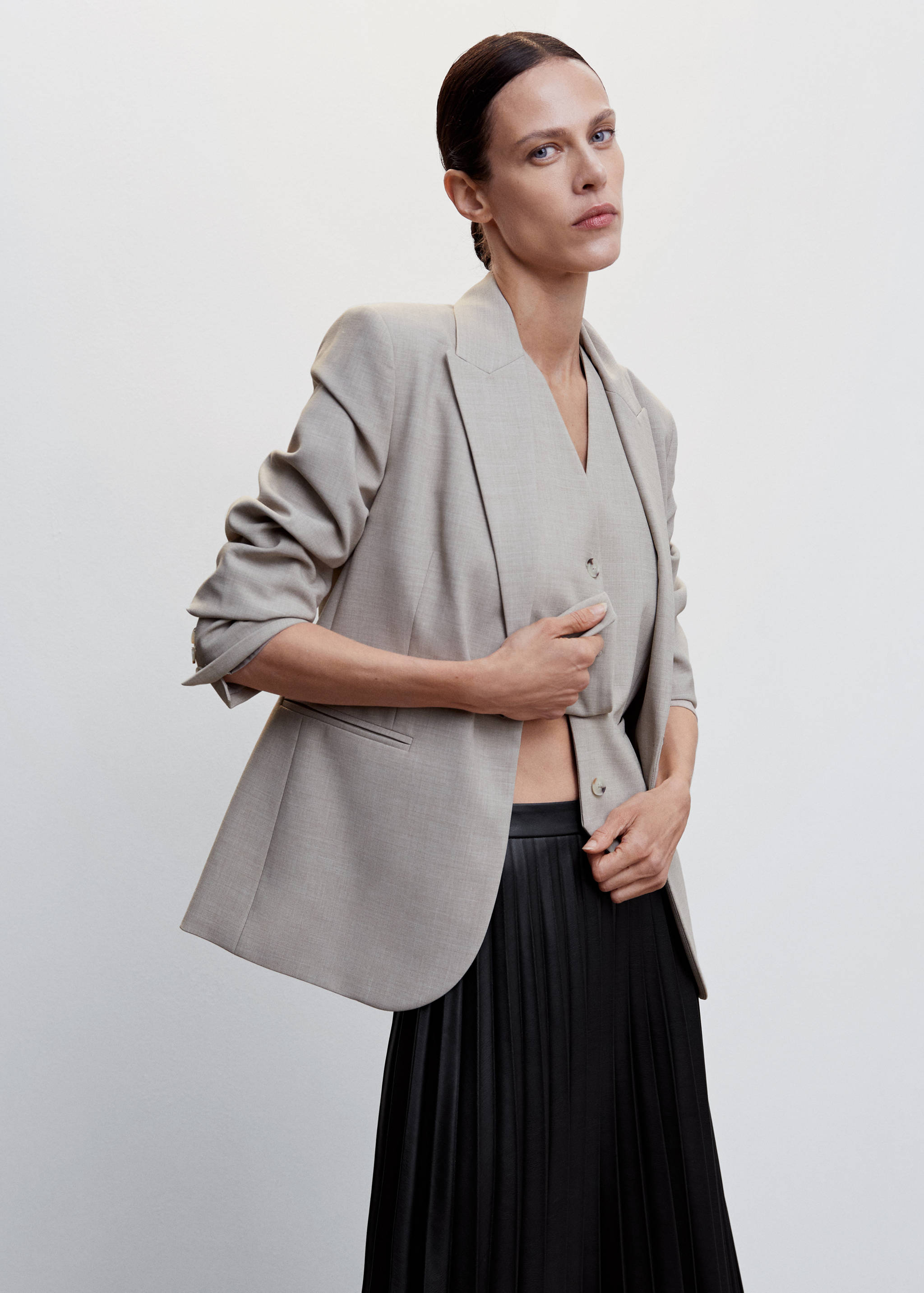 Plissee-Rock mit Leder-Effekt - Detail des Artikels 1