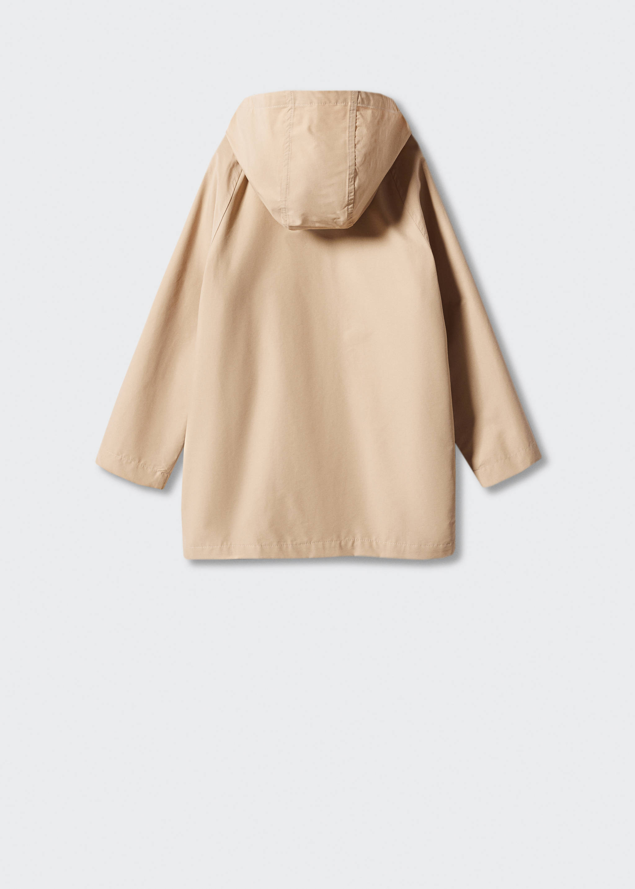 Hooded cotton parka - Reverse of the article