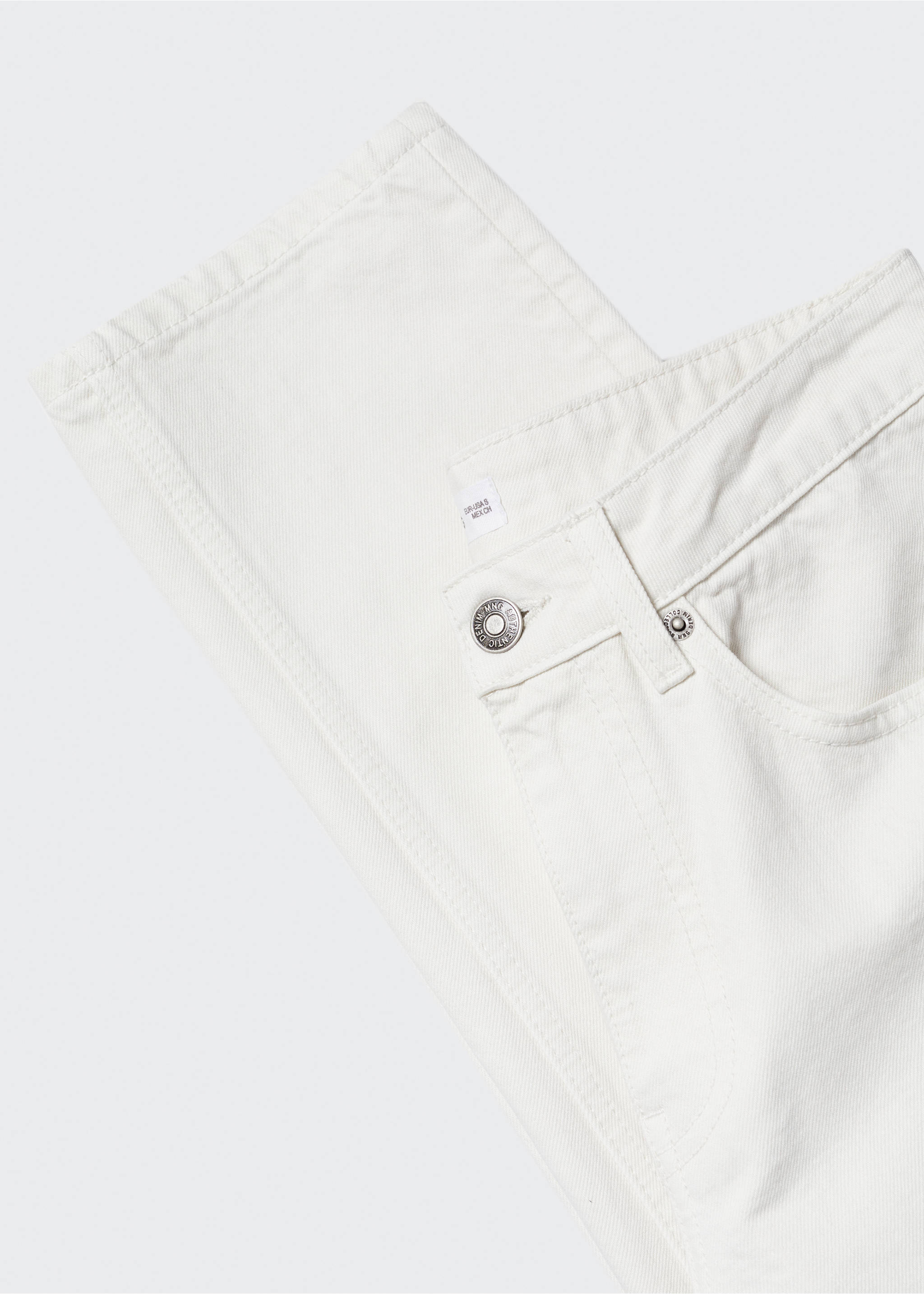 Regular-fit cotton trousers - Details of the article 8, Off White. Ref: 47034004-00.