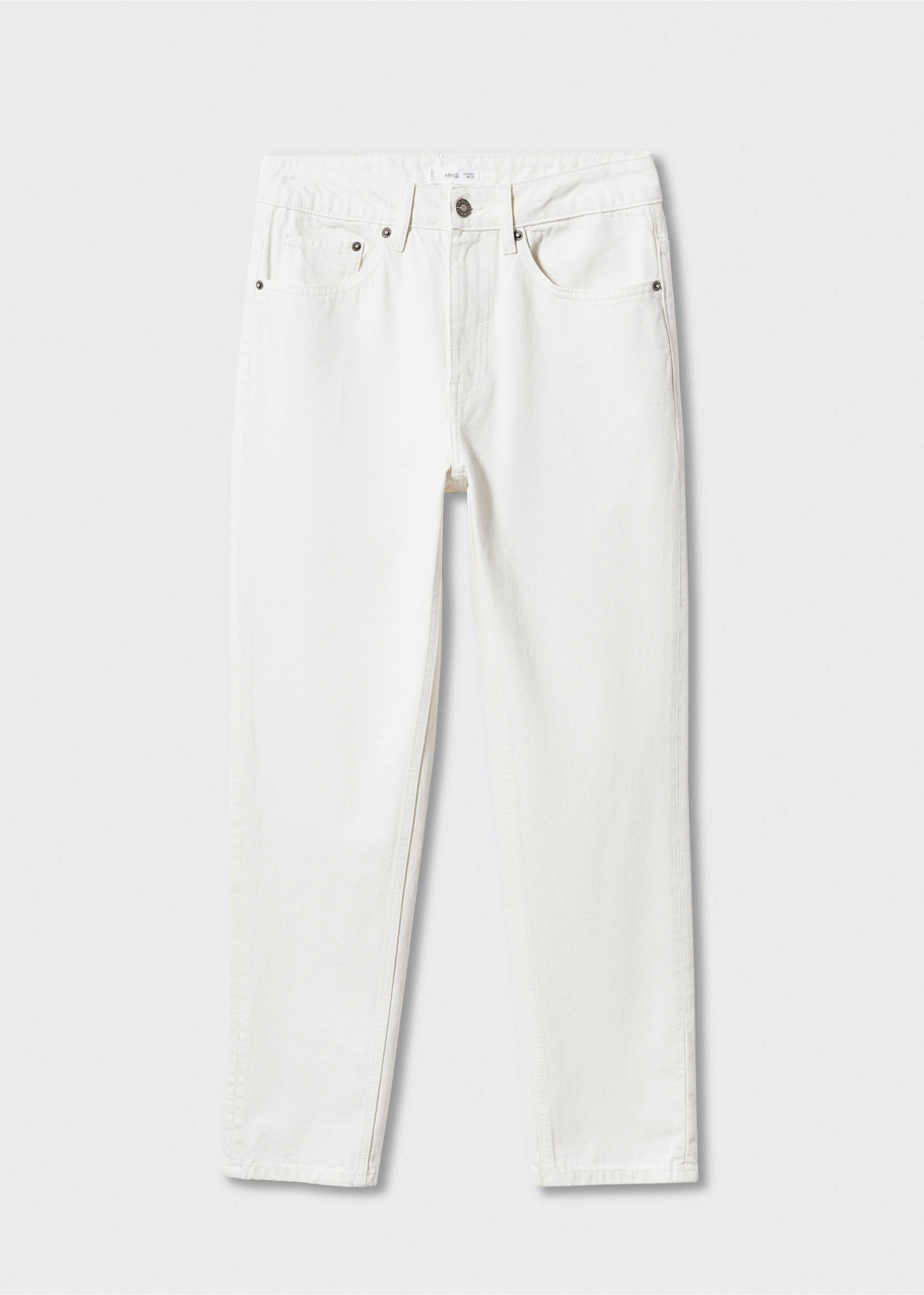 Regular-fit cotton trousers - Article without model, Off White. Ref: 47034004-00.