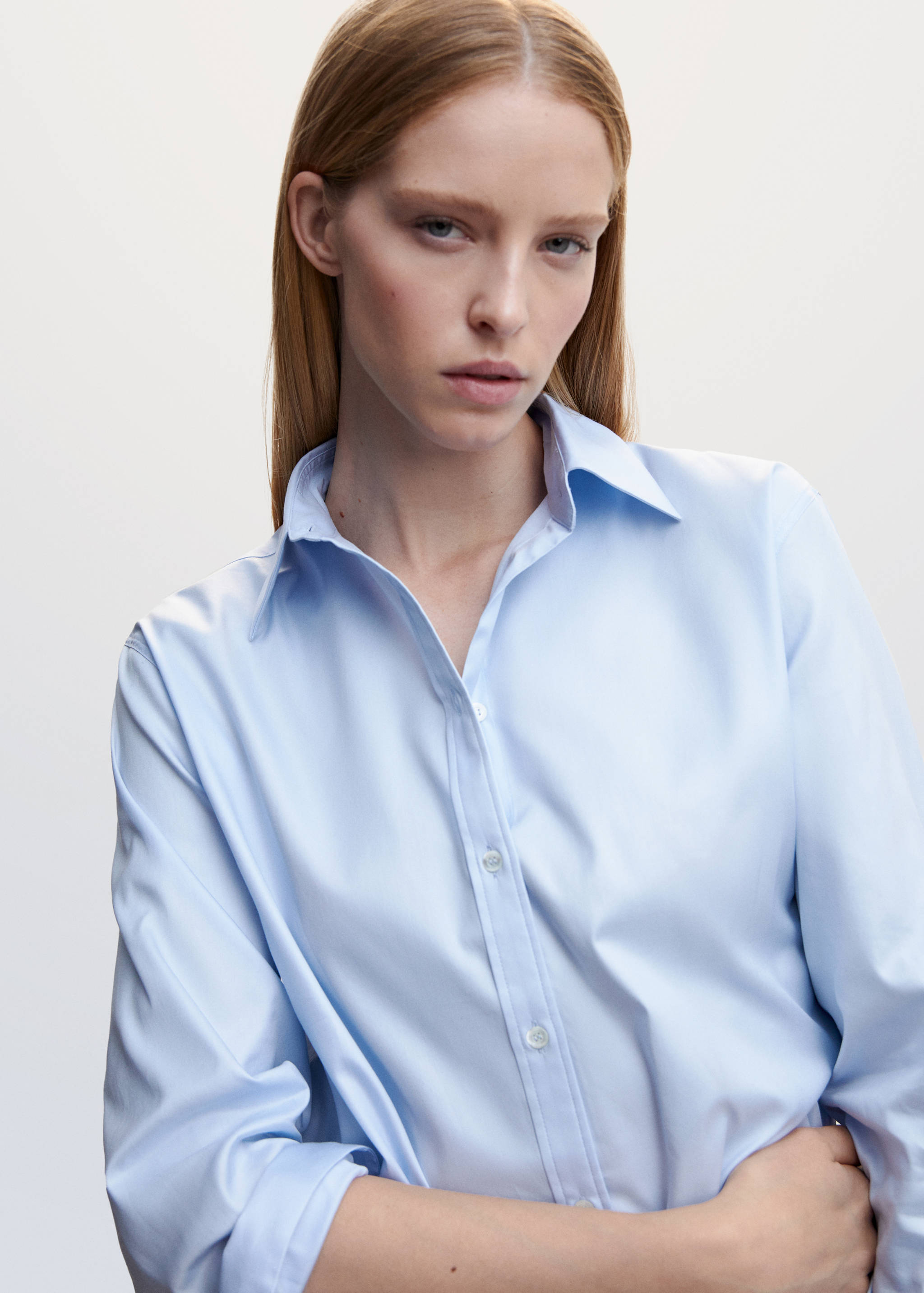 Oversize cotton shirt - Details of the article 1