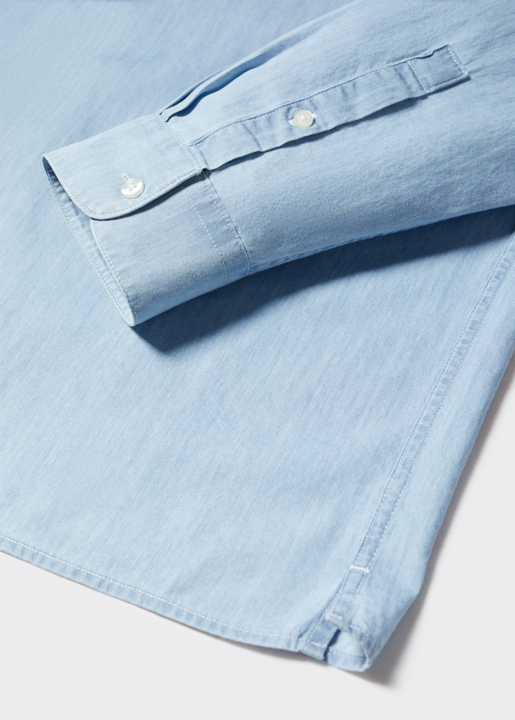 100% cotton mandarin collar shirt - Details of the article 8