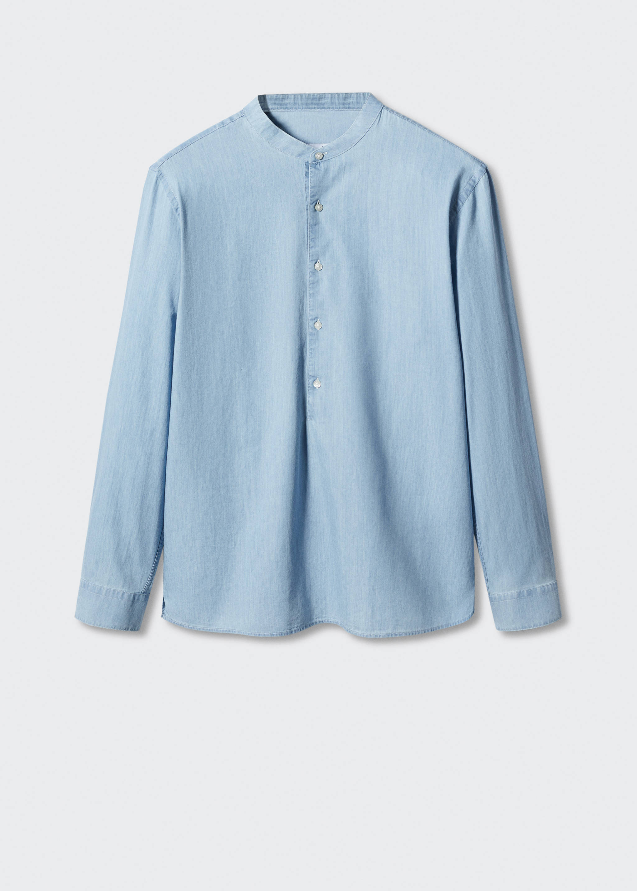 100% cotton mandarin collar shirt - Article without model