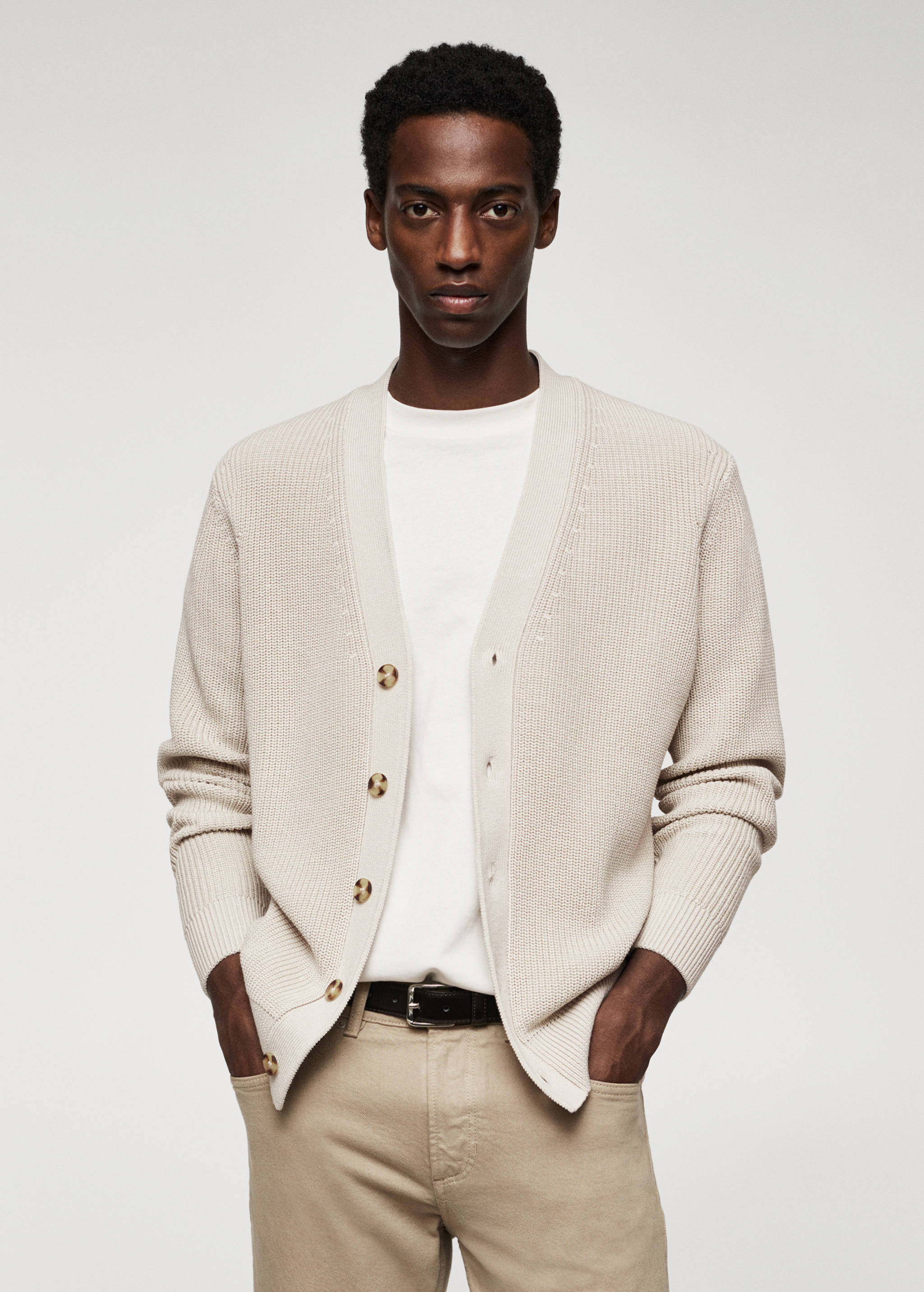 Càrdigan cotó estructura - Pla mig