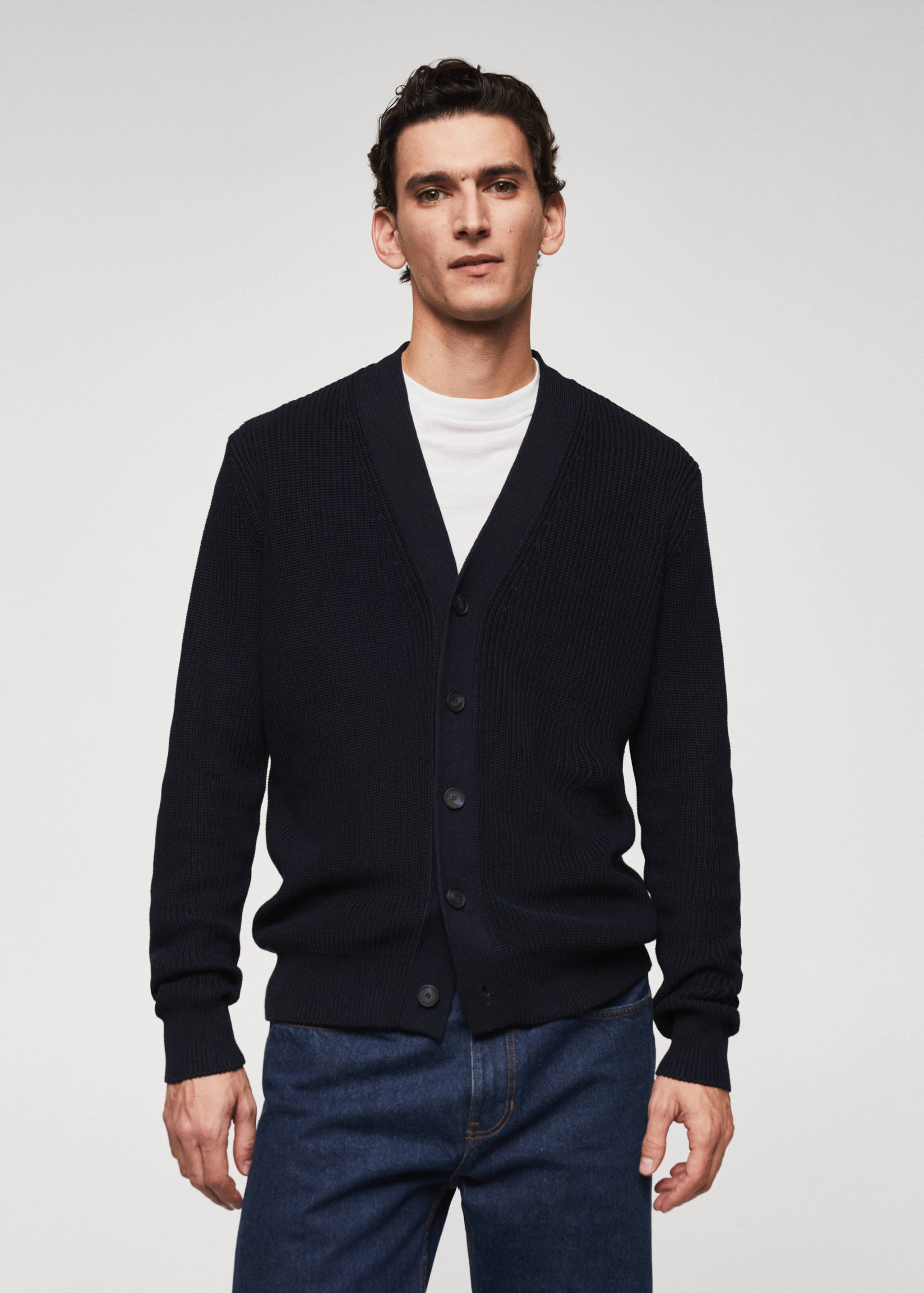 Càrdigan cotó estructura - Pla mig