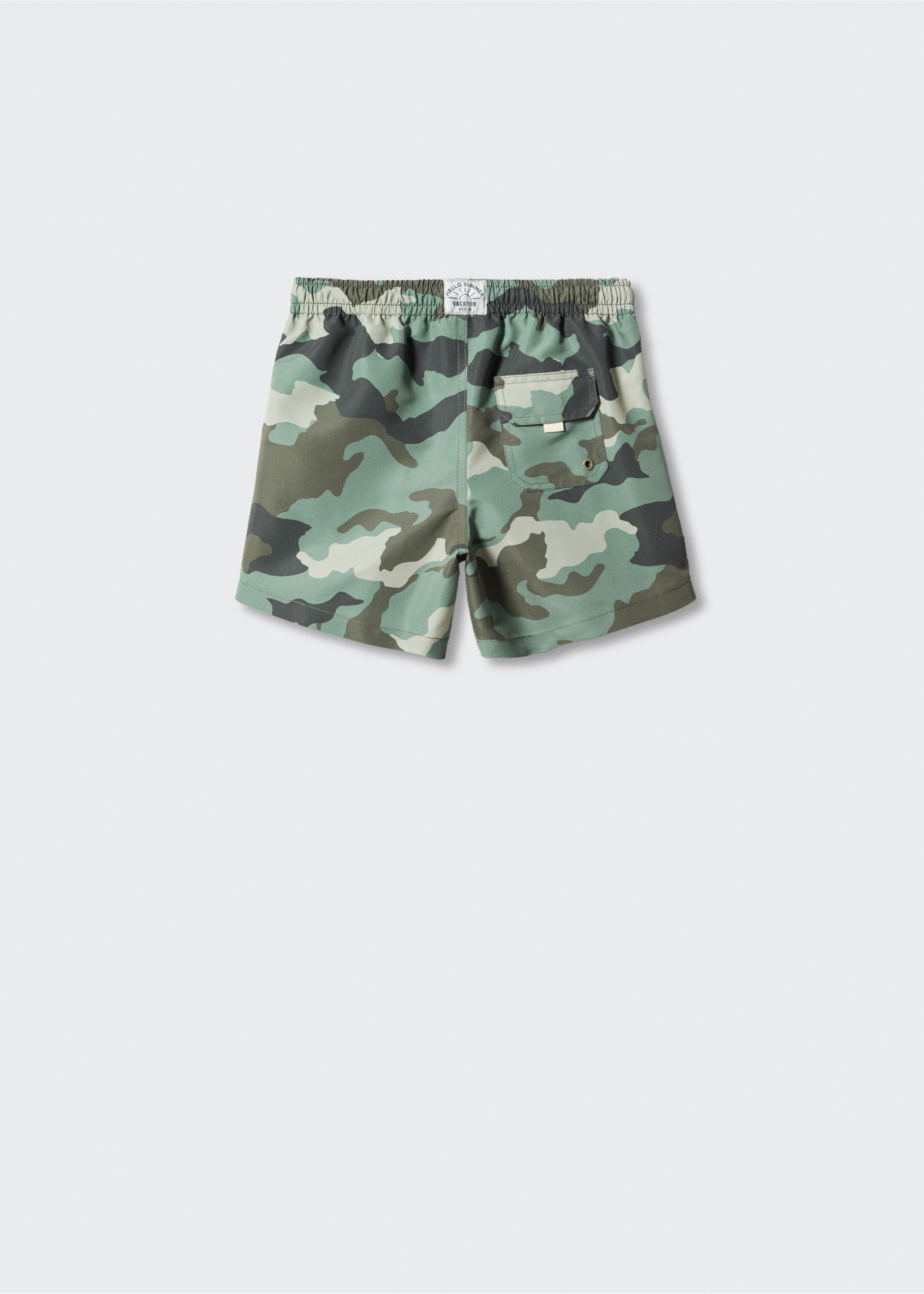 Military-print swimsuit - Reverse of the article