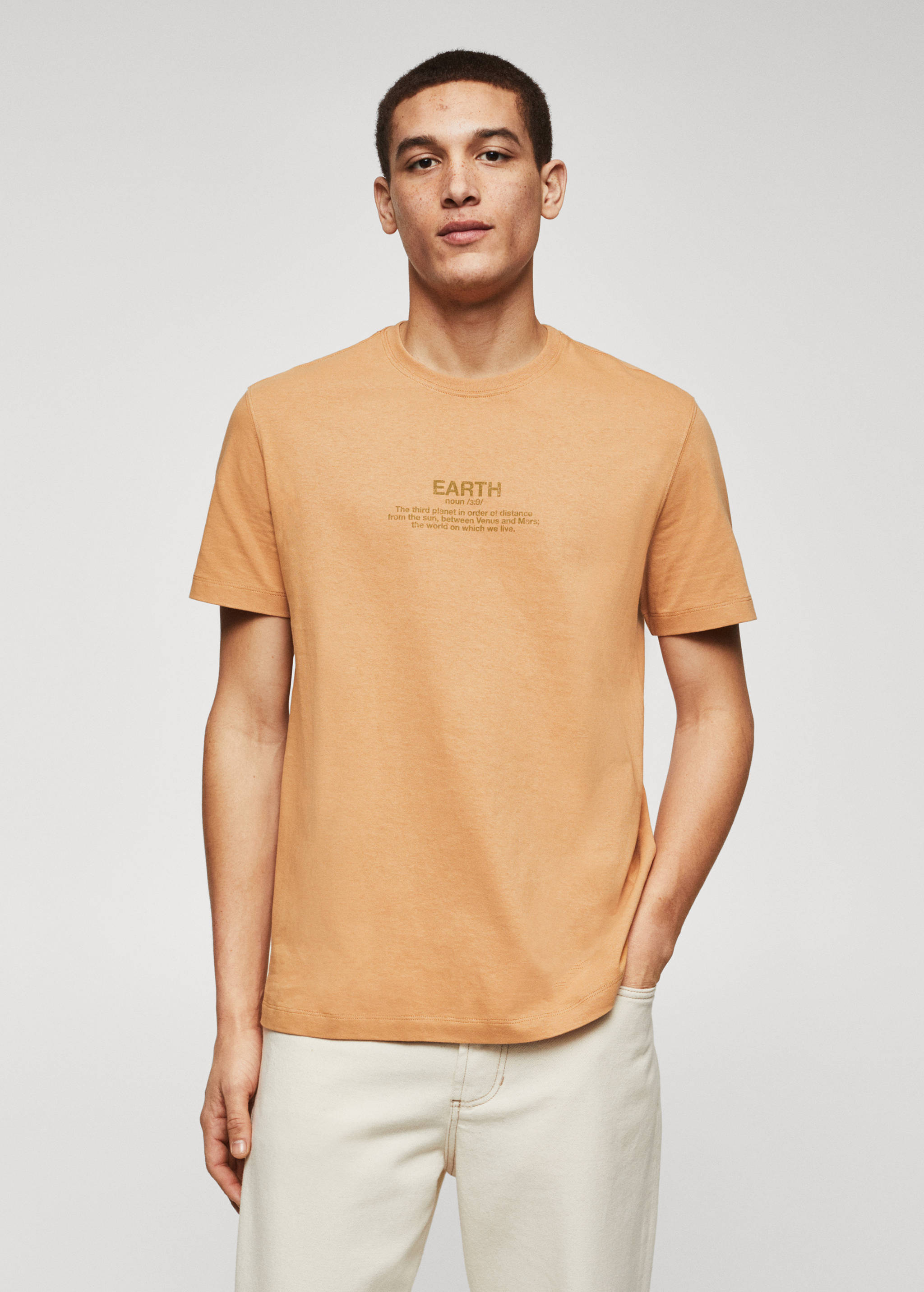 Relaxed Fit-T-Shirt aus 100 % Baumwolle - Mittlere Ansicht