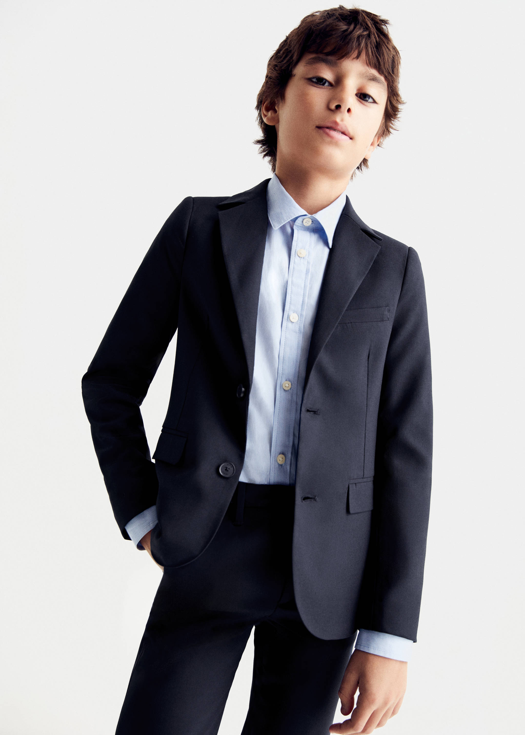 Regular fit suit blazer - Medium plane