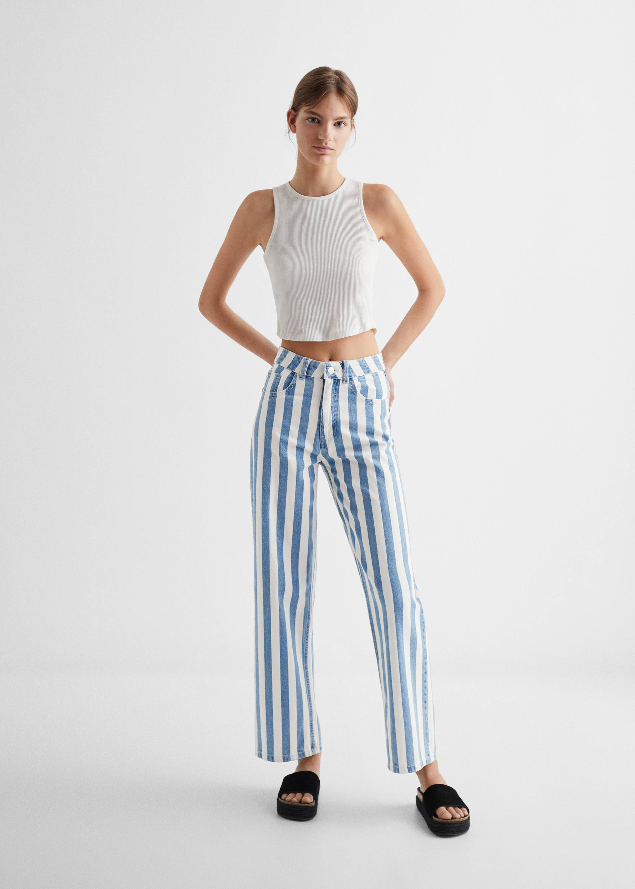 Jean droit rayures - Plan général