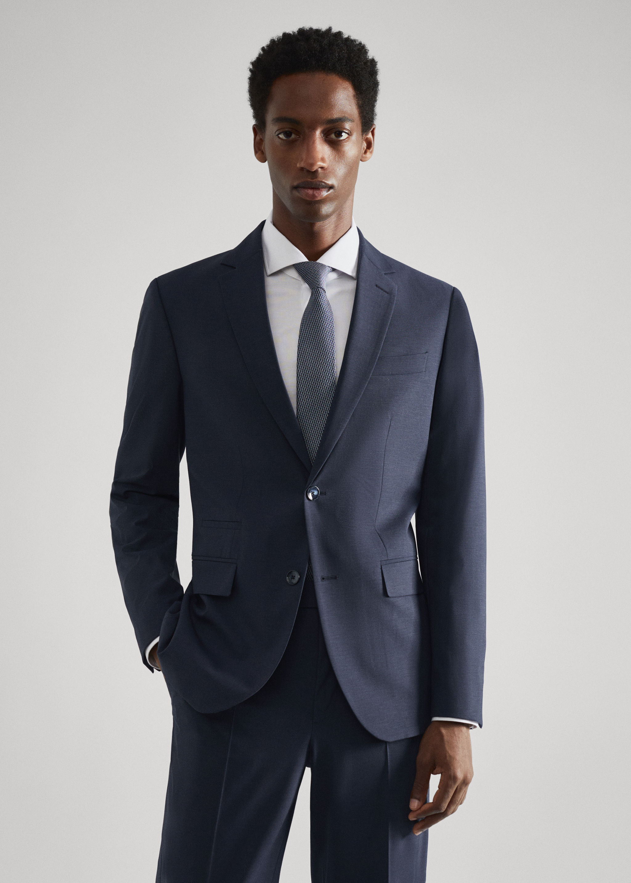 Americana vestit llana slim fit - Pla mig