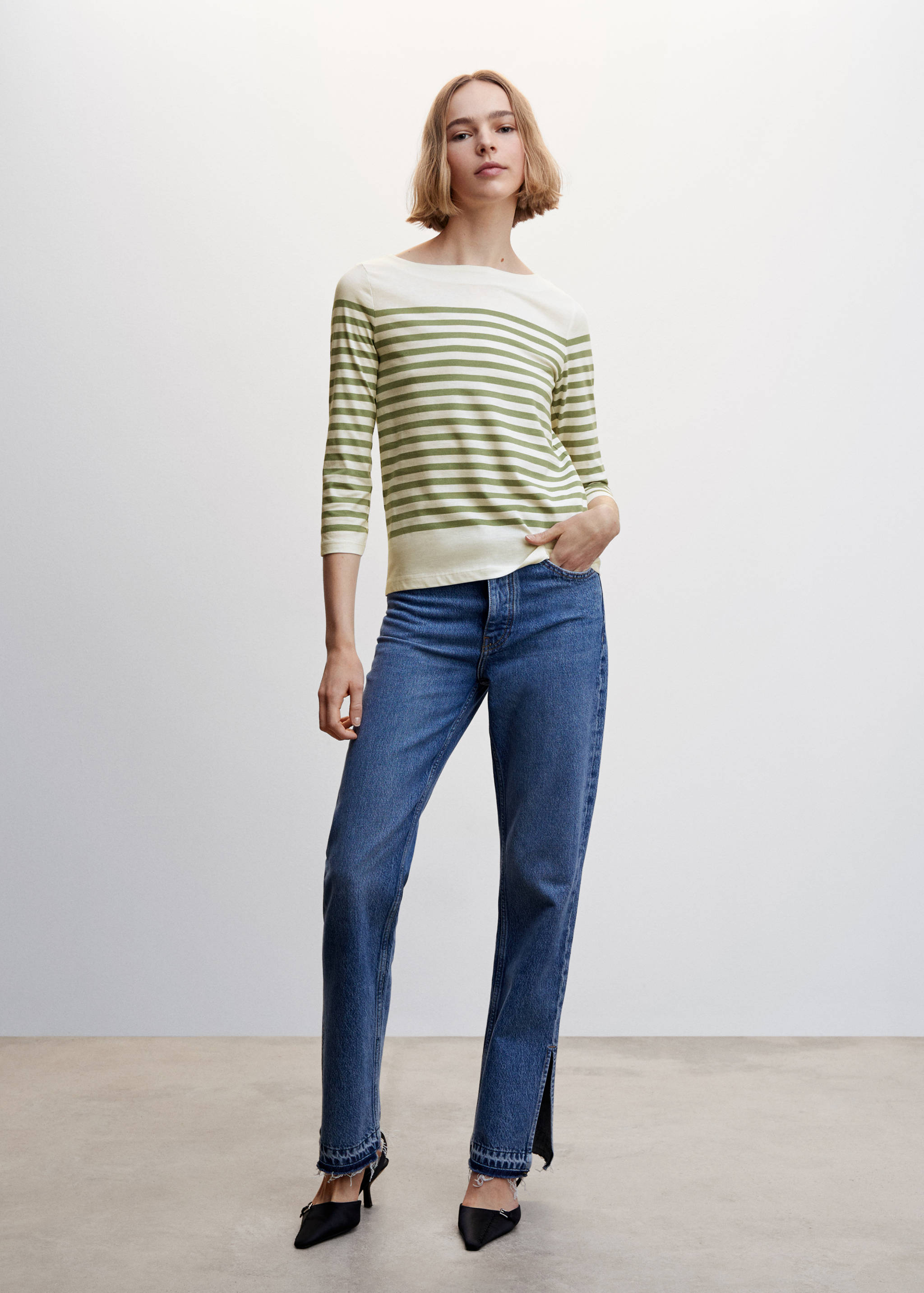 Striped cotton T-shirt - General plane