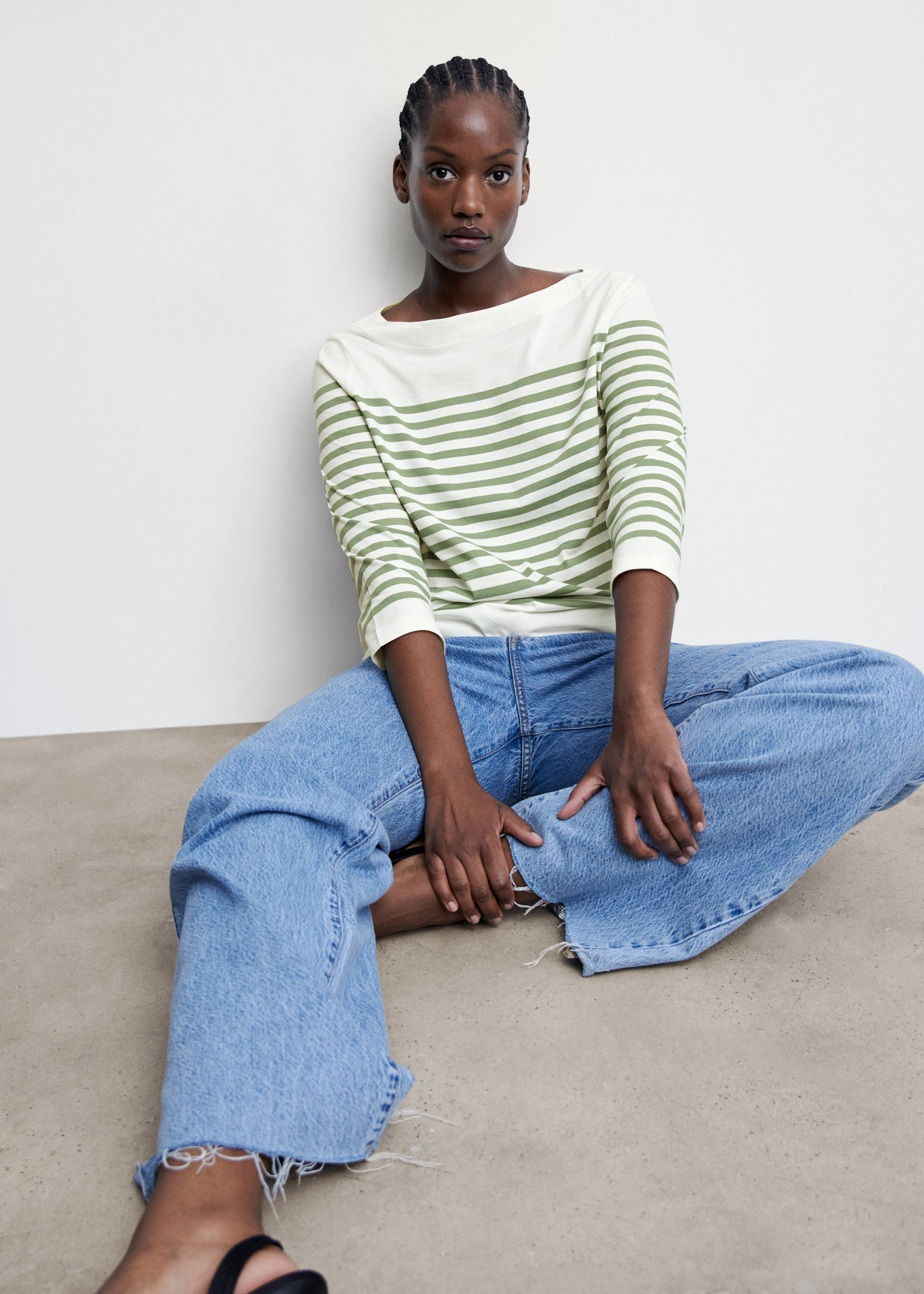 Striped cotton T-shirt - Details of the article 4