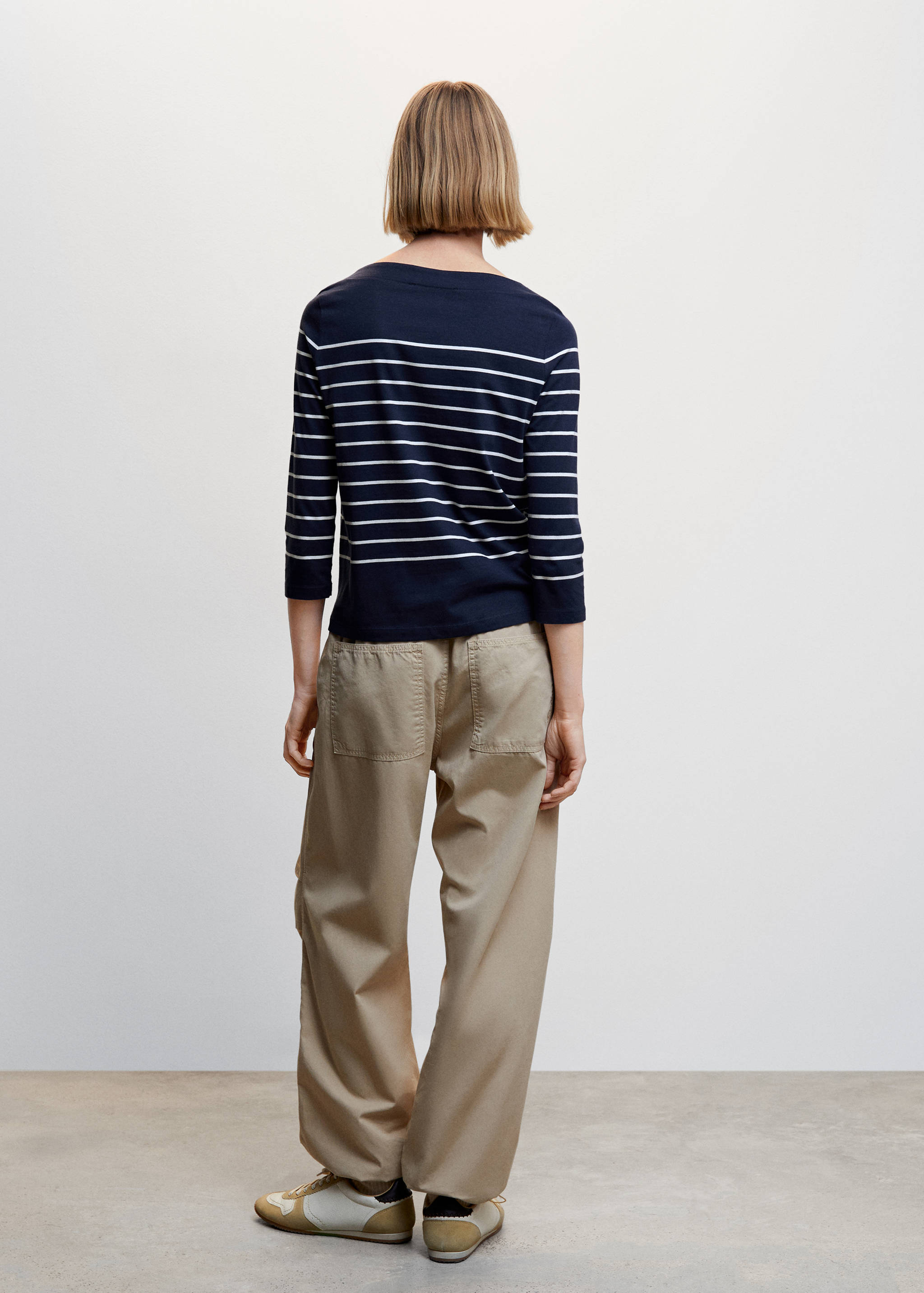 Maglietta cotone righe - Retro dell'articolo