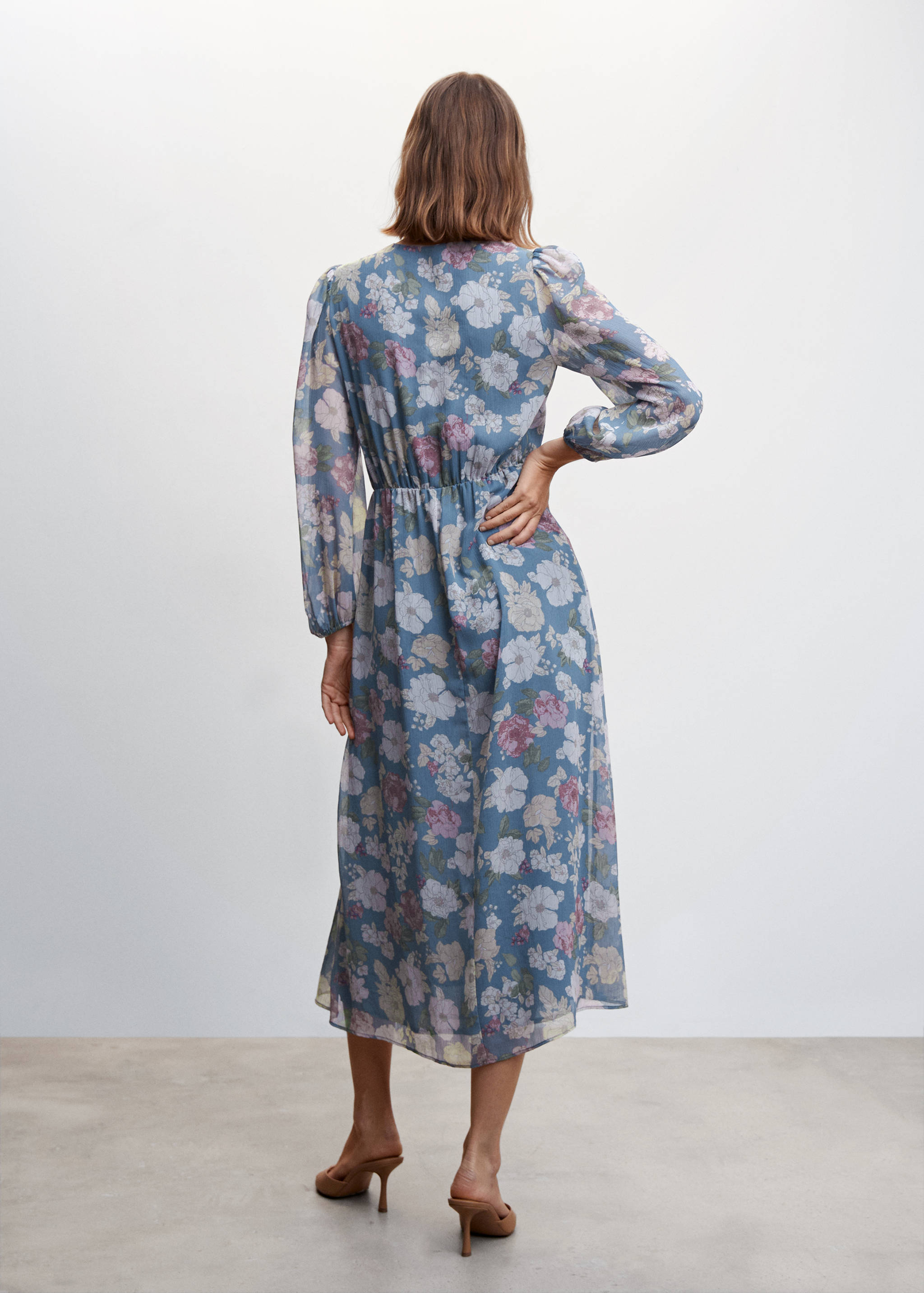 Vestido gasa floral - Reverso del artículo