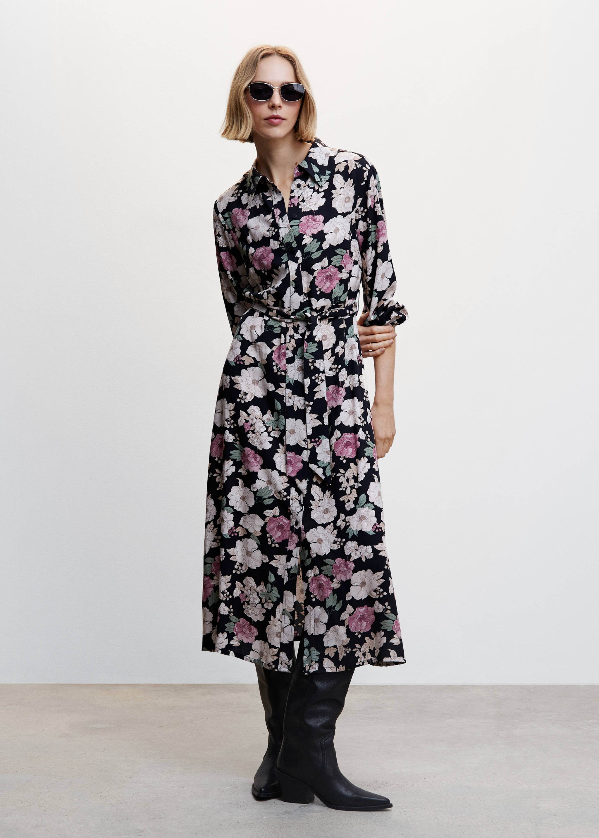 Printed shirt dress - General plane