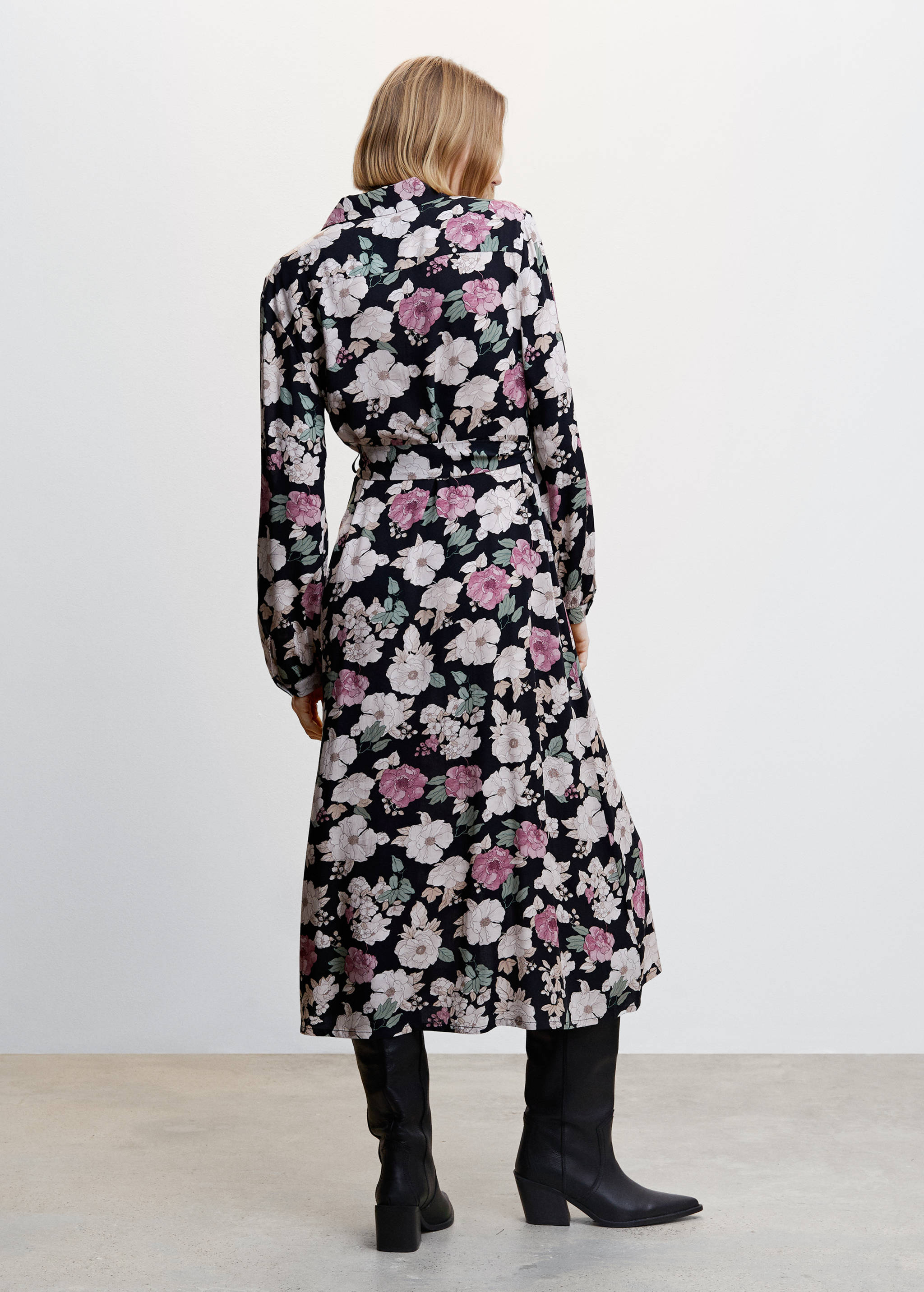 Printed shirt dress - Reverse of the article