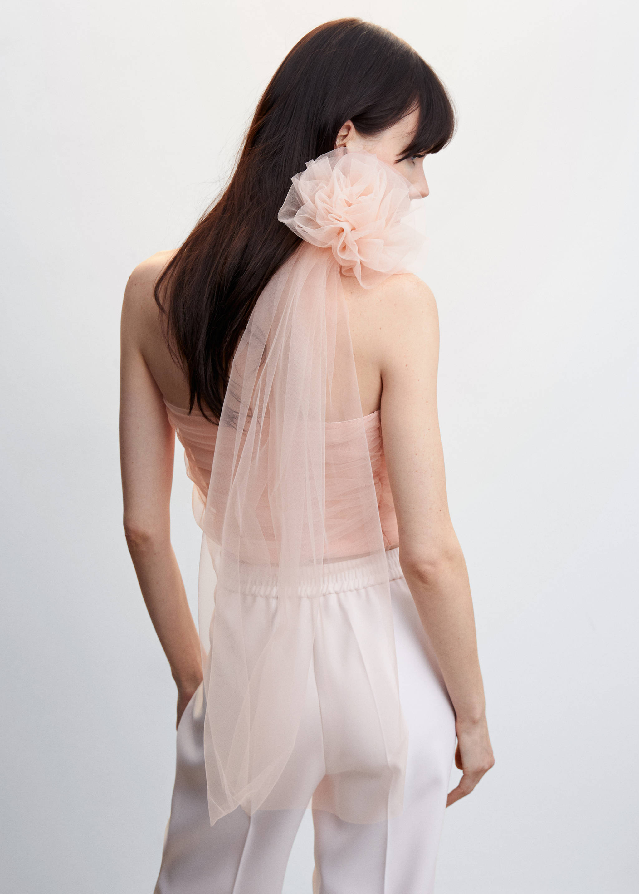 Floral chiffon top - Reverse of the article