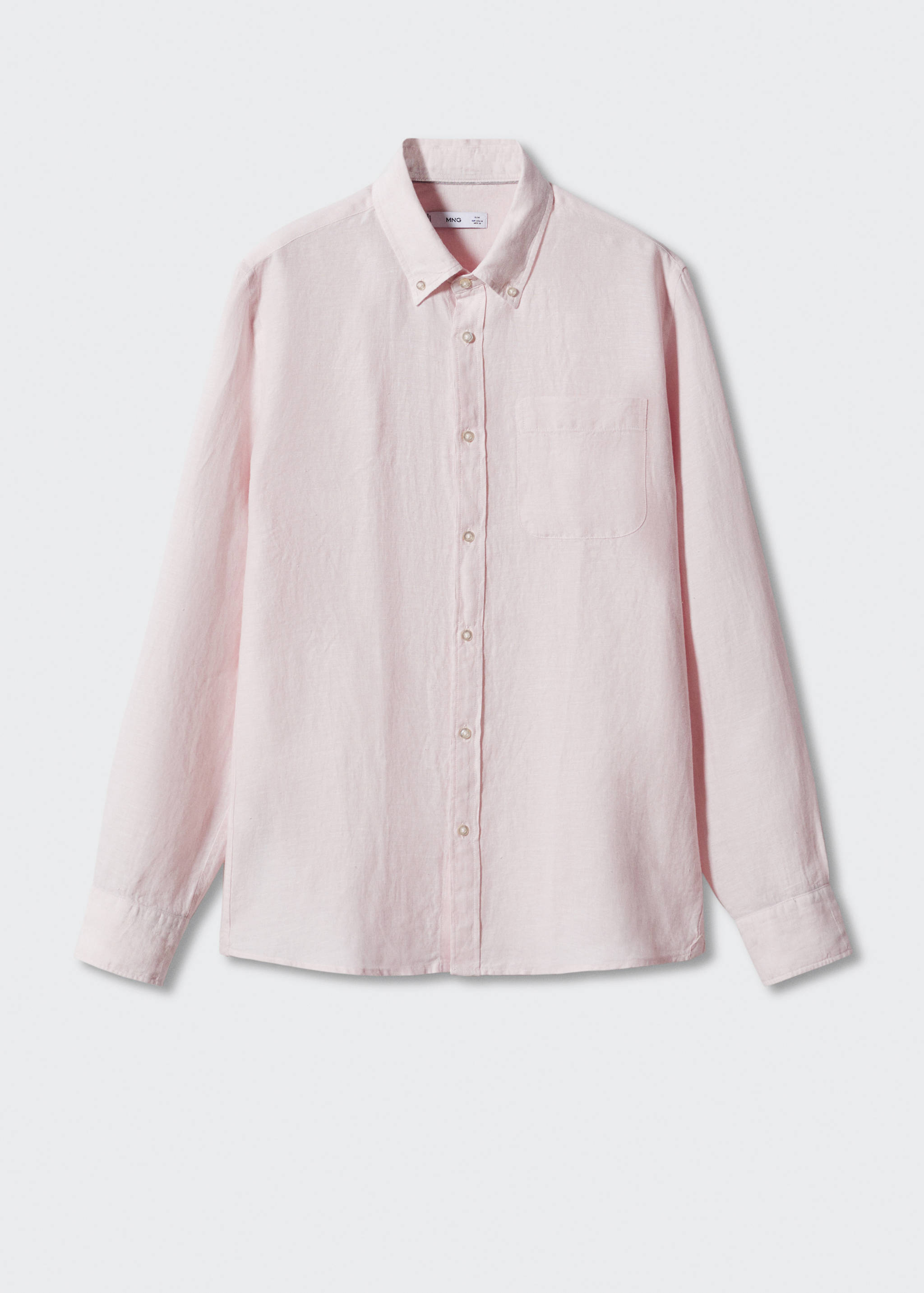 100% linen slim-fit shirt - Article without model