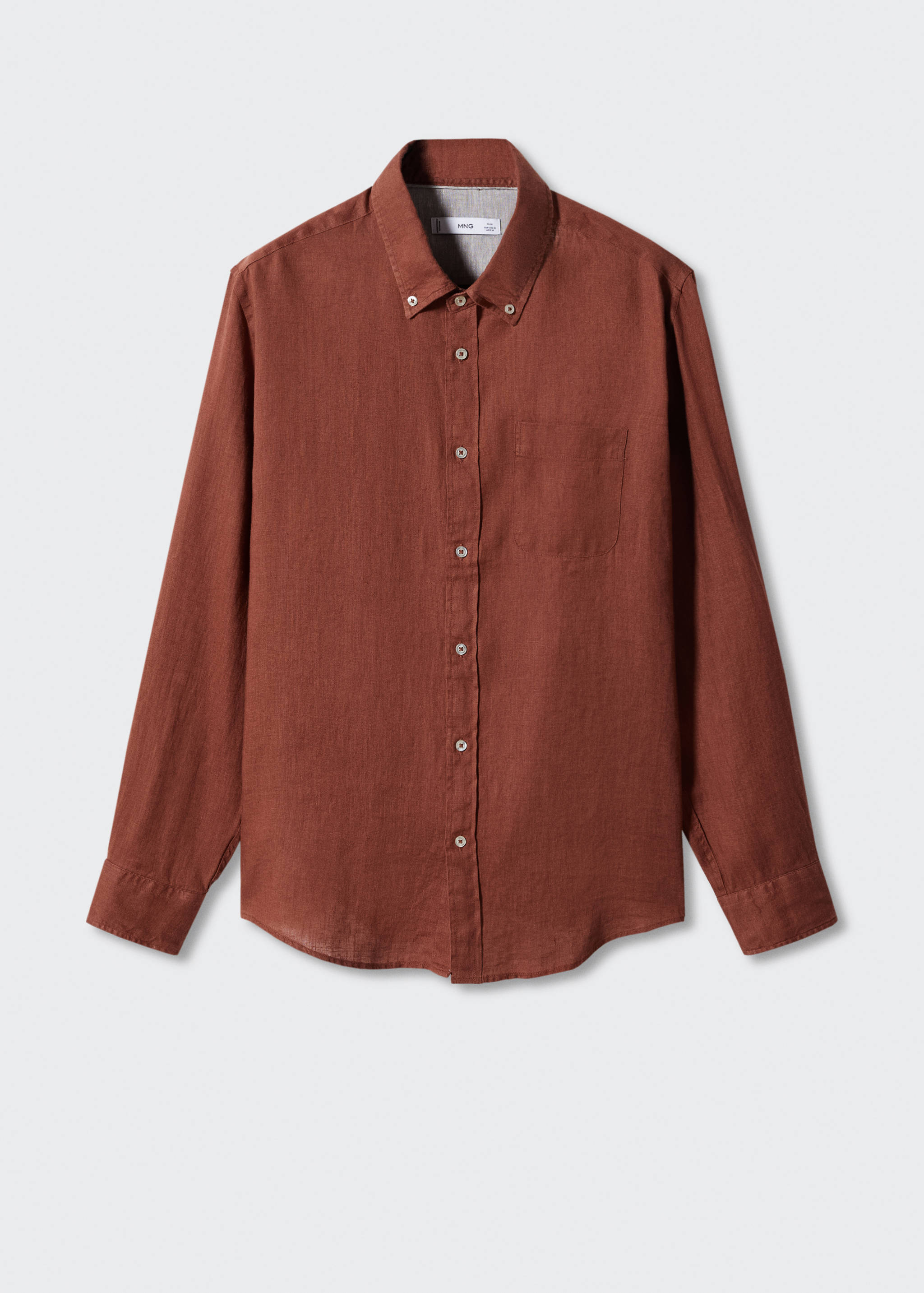 100% linen slim-fit shirt - Article without model