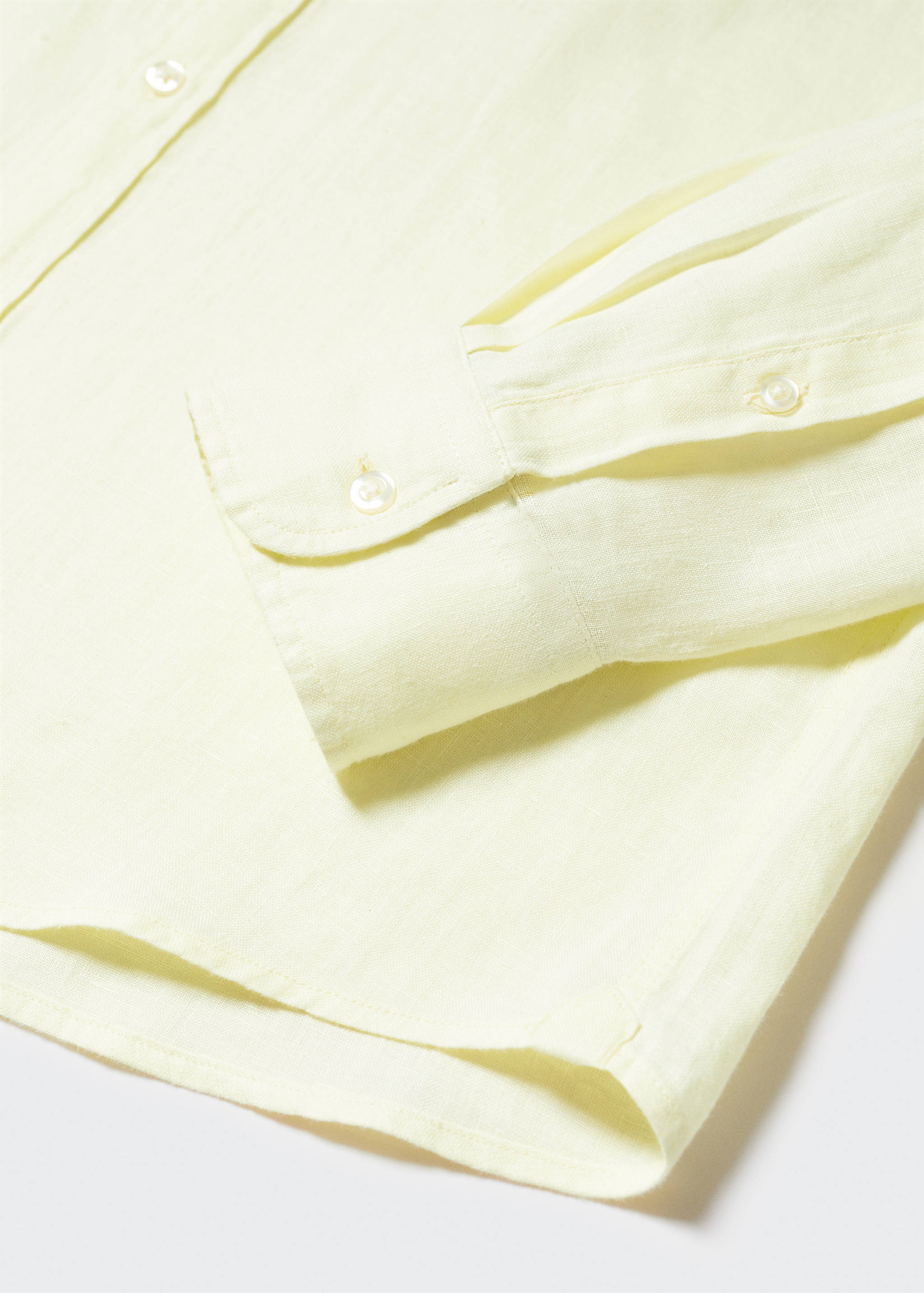 100% linen slim-fit shirt - Details of the article 8