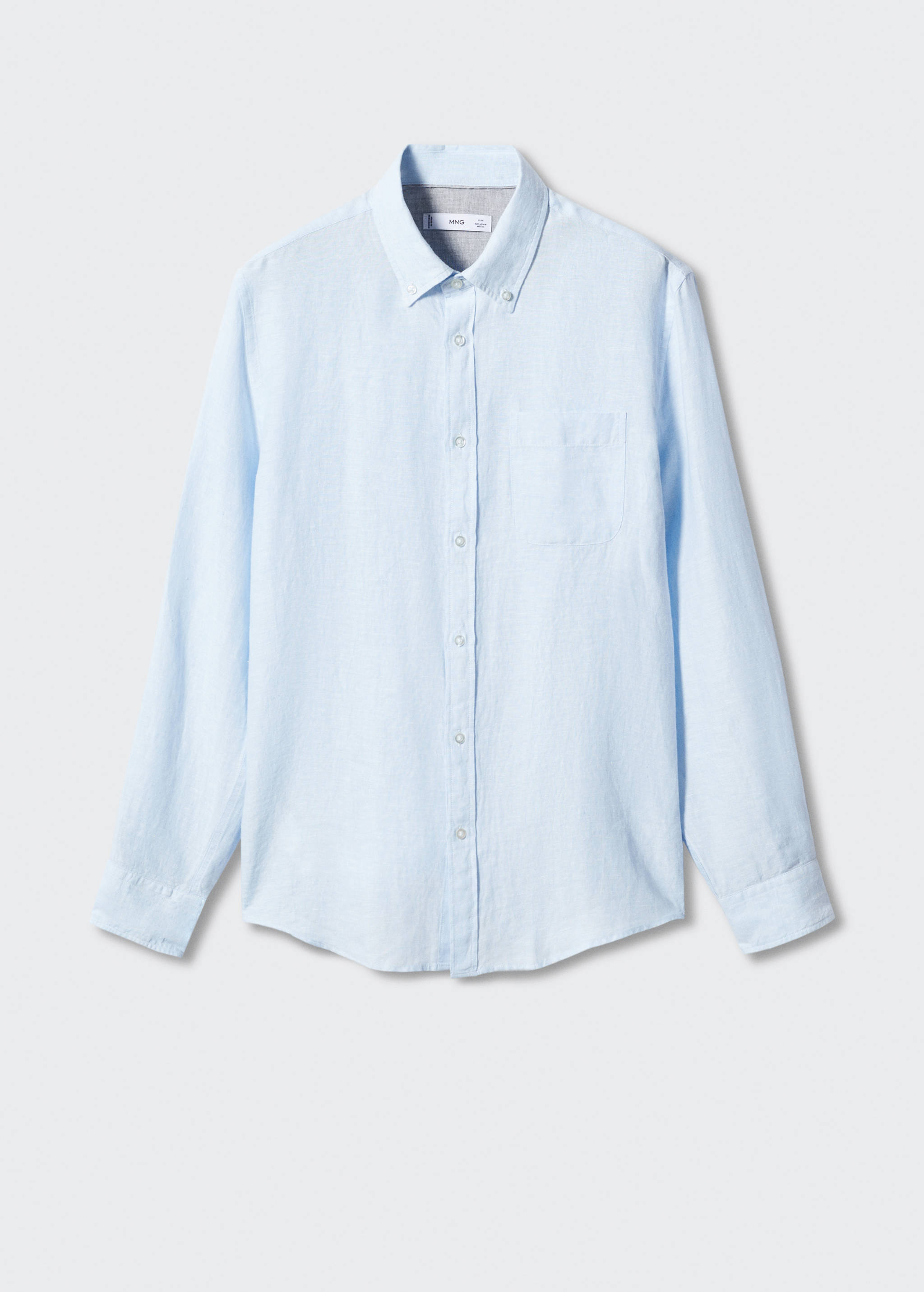 100% linen slim-fit shirt - Article without model