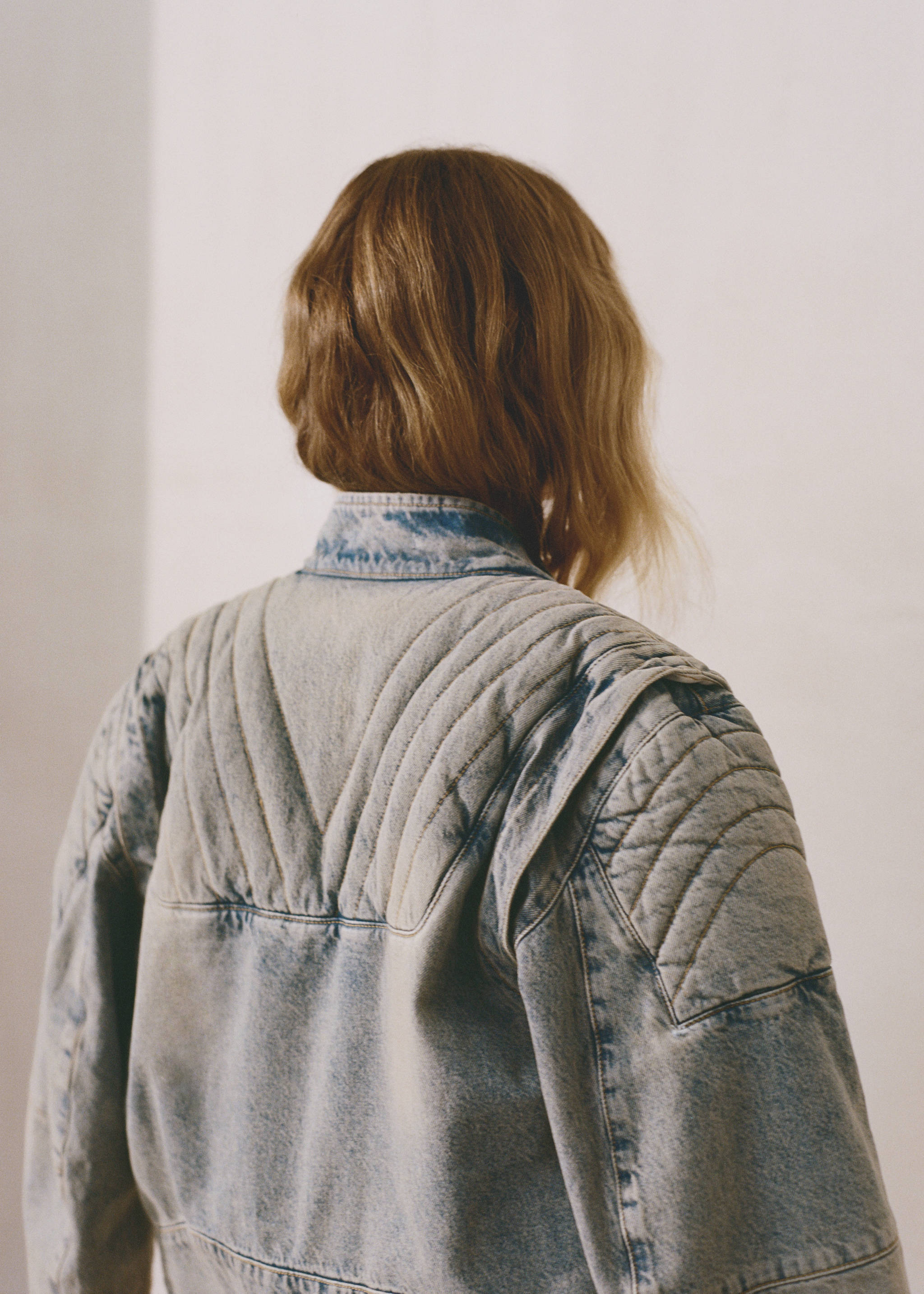 Denim biker-style jacket - Details of the article 7