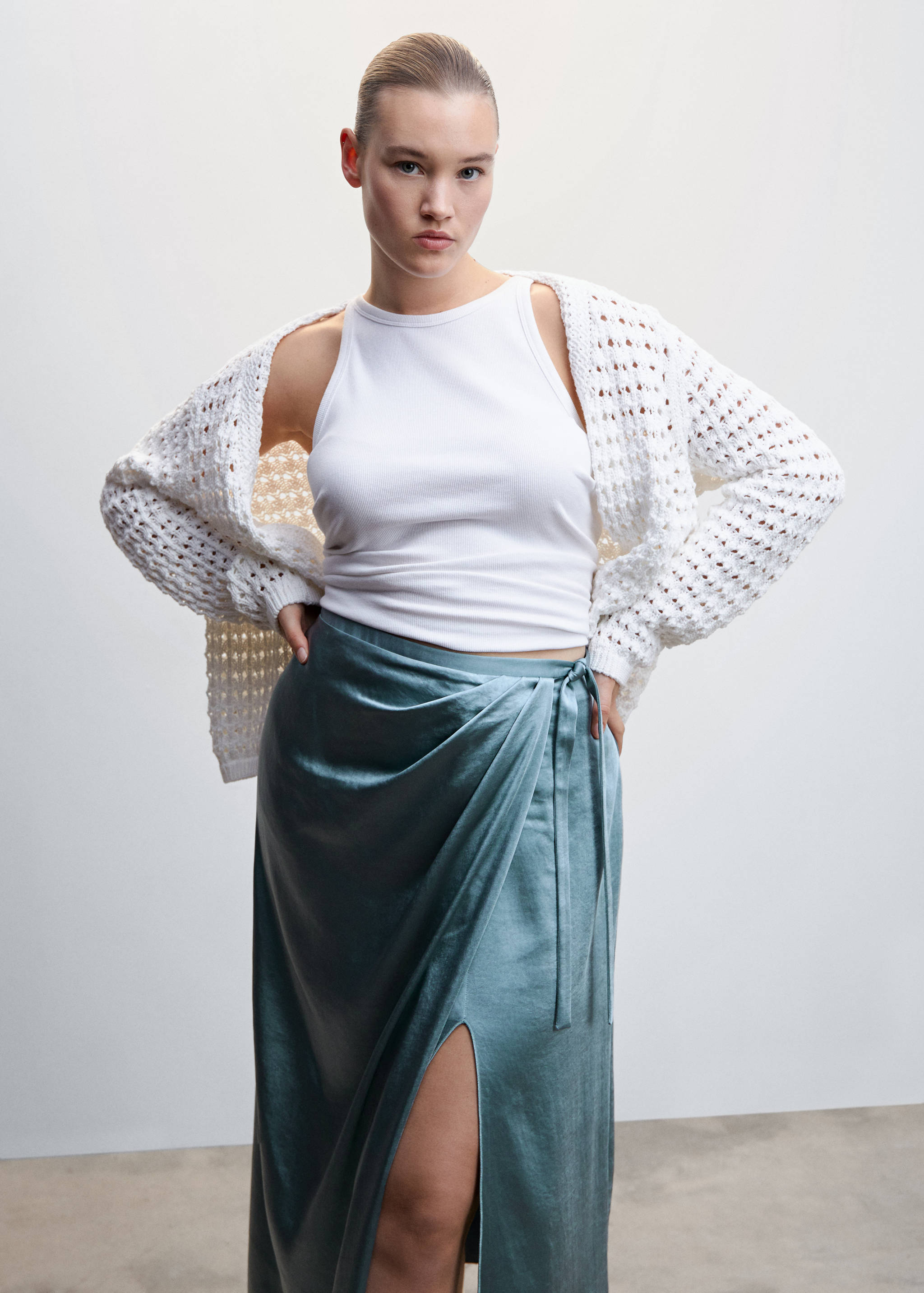 Wickelrock aus Satin - Detail des Artikels 5