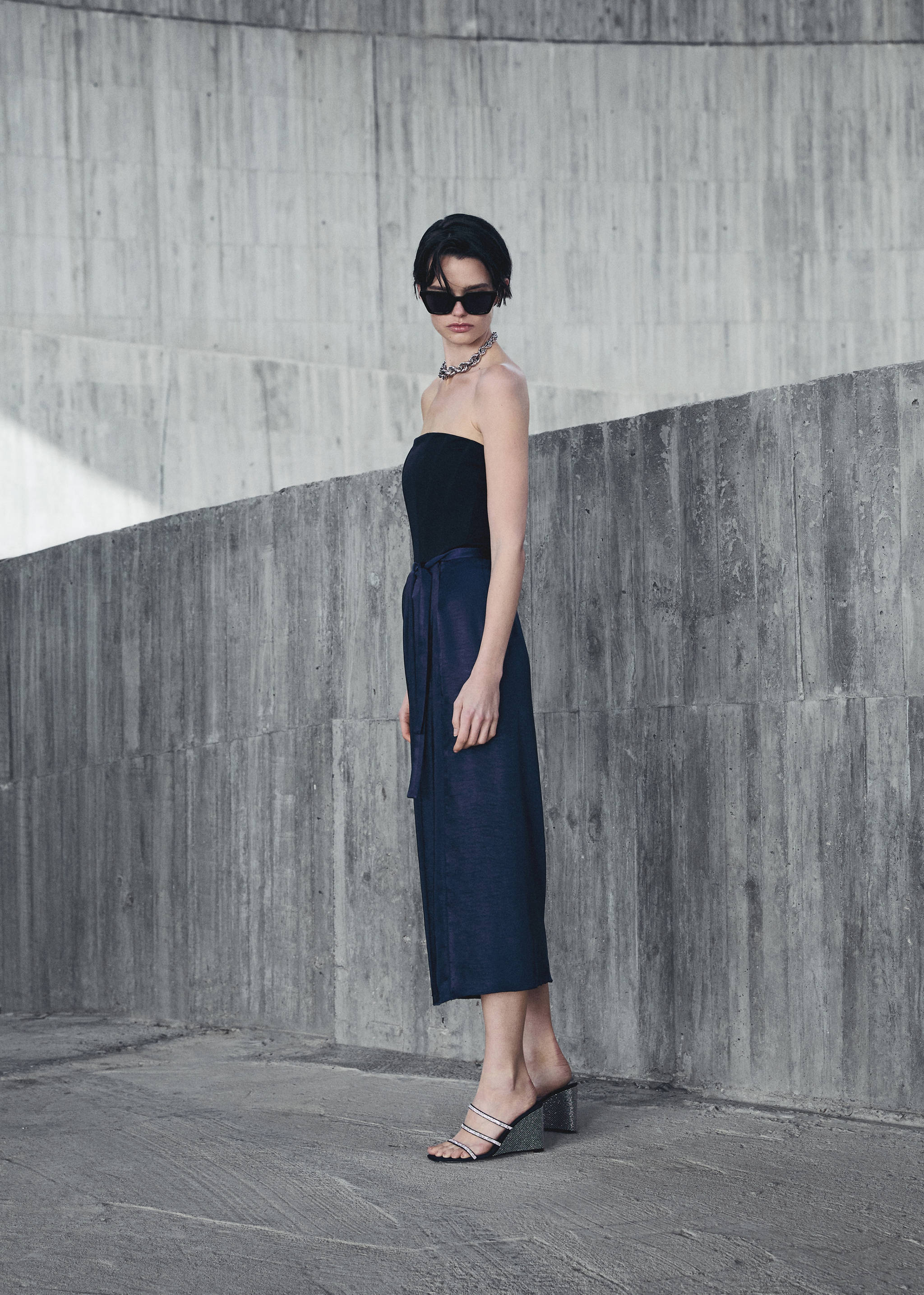 Wickelrock aus Satin - Detail des Artikels 6