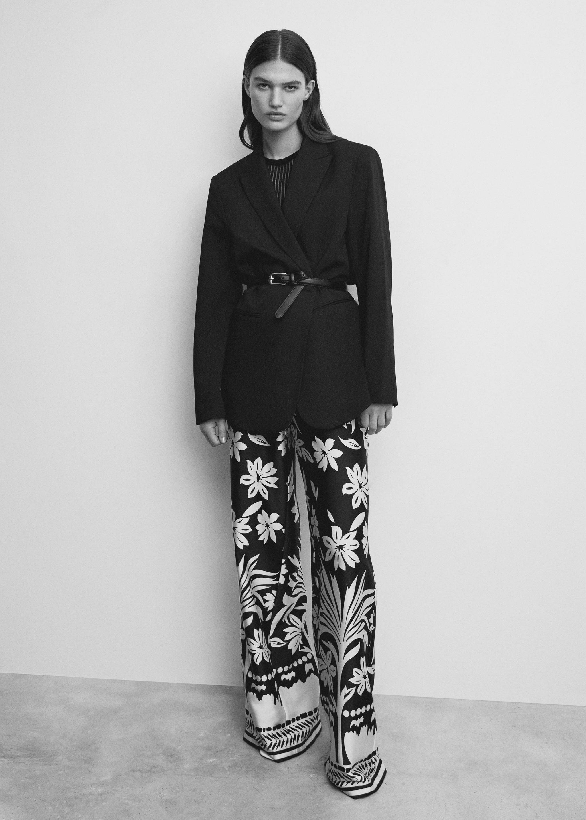 Floral palazzo trousers - Details of the article 2
